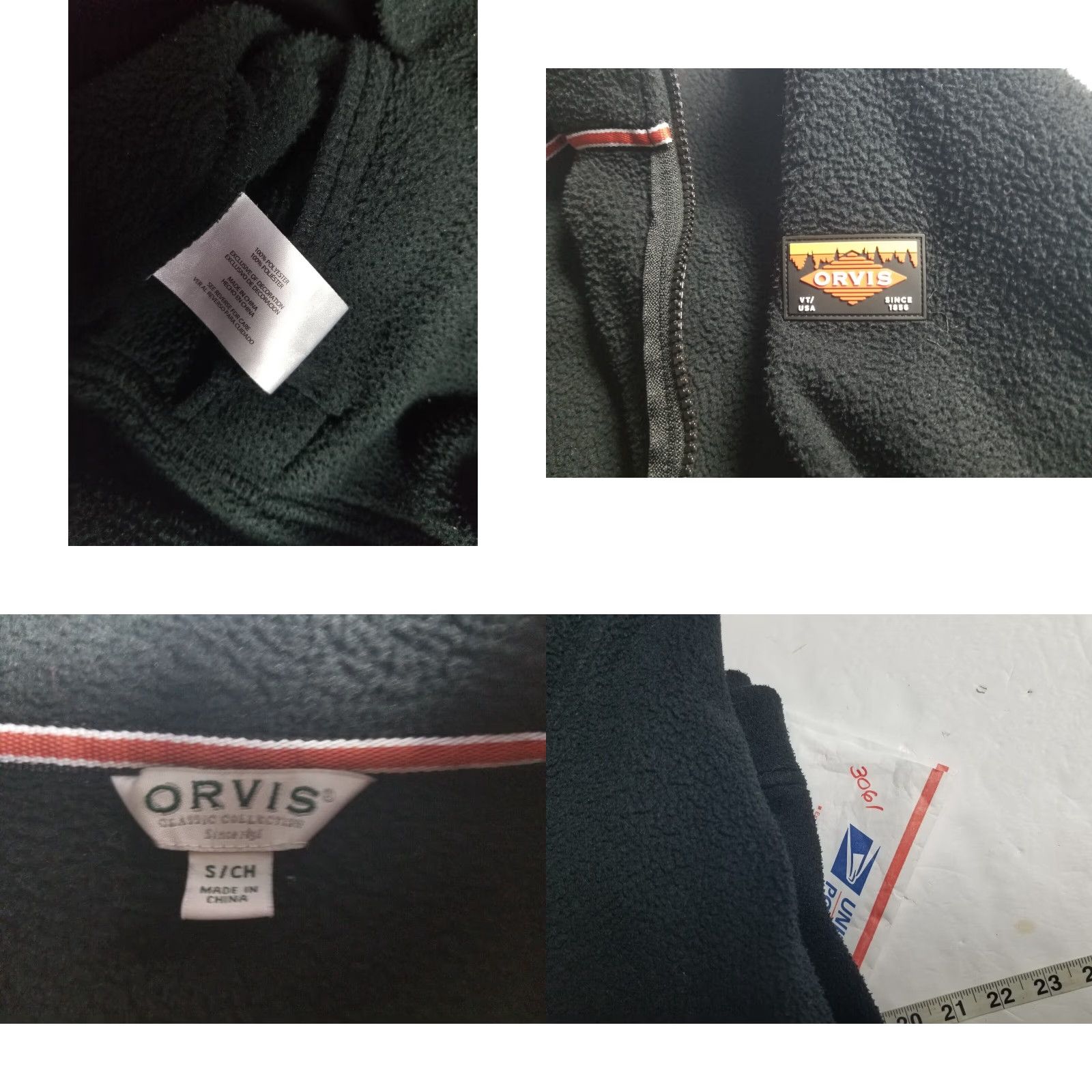 Orvis ORVIS Full Zip Fleece Jacket Pockets Black Long Sleeve Men's Size Small Size US S / EU 44-46 / 1 - 8 Thumbnail
