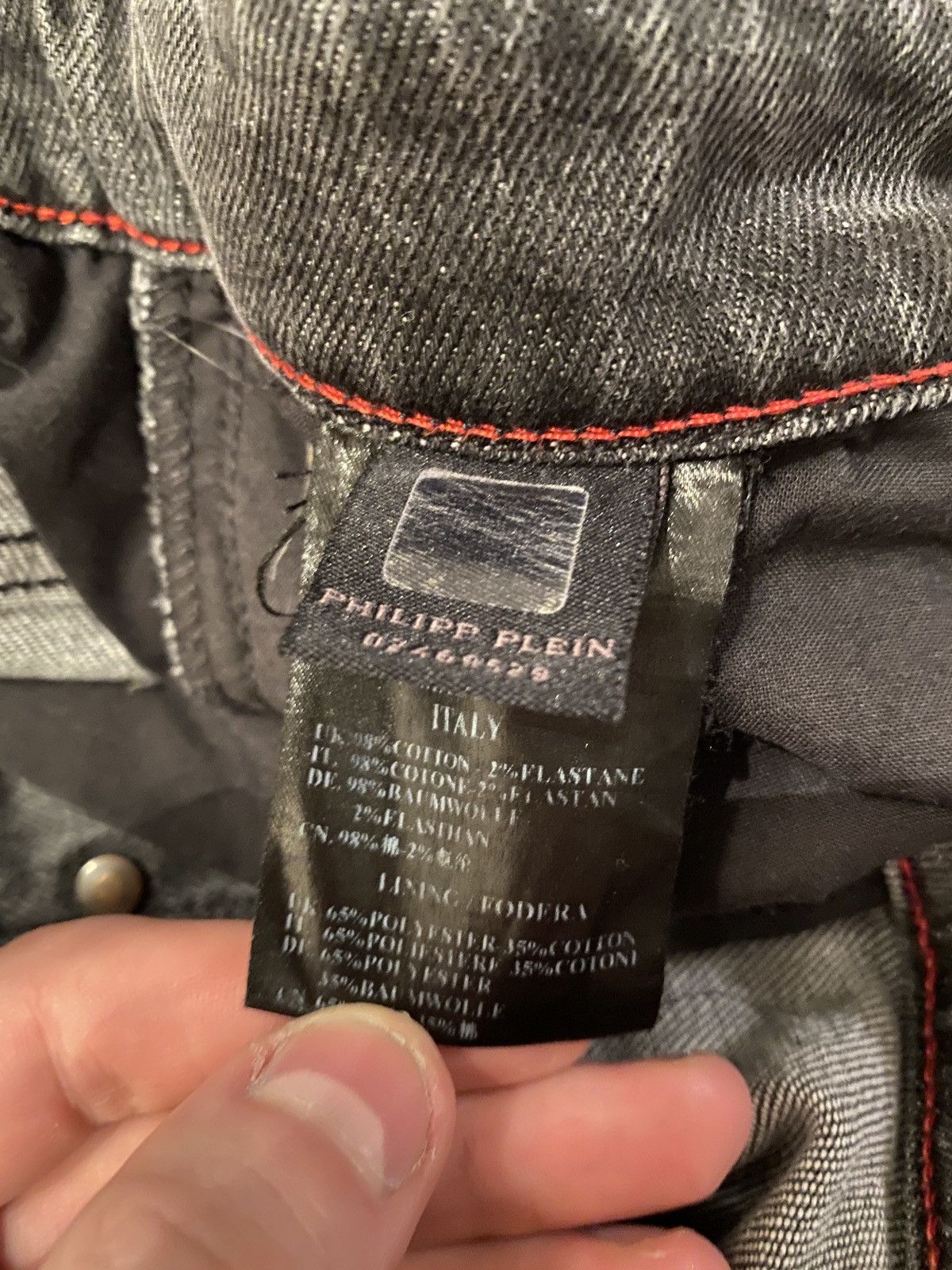 Other Philipp plein Luxury big skeleton drip denim jeans trousers Size US 32 / EU 48 - 9 Thumbnail