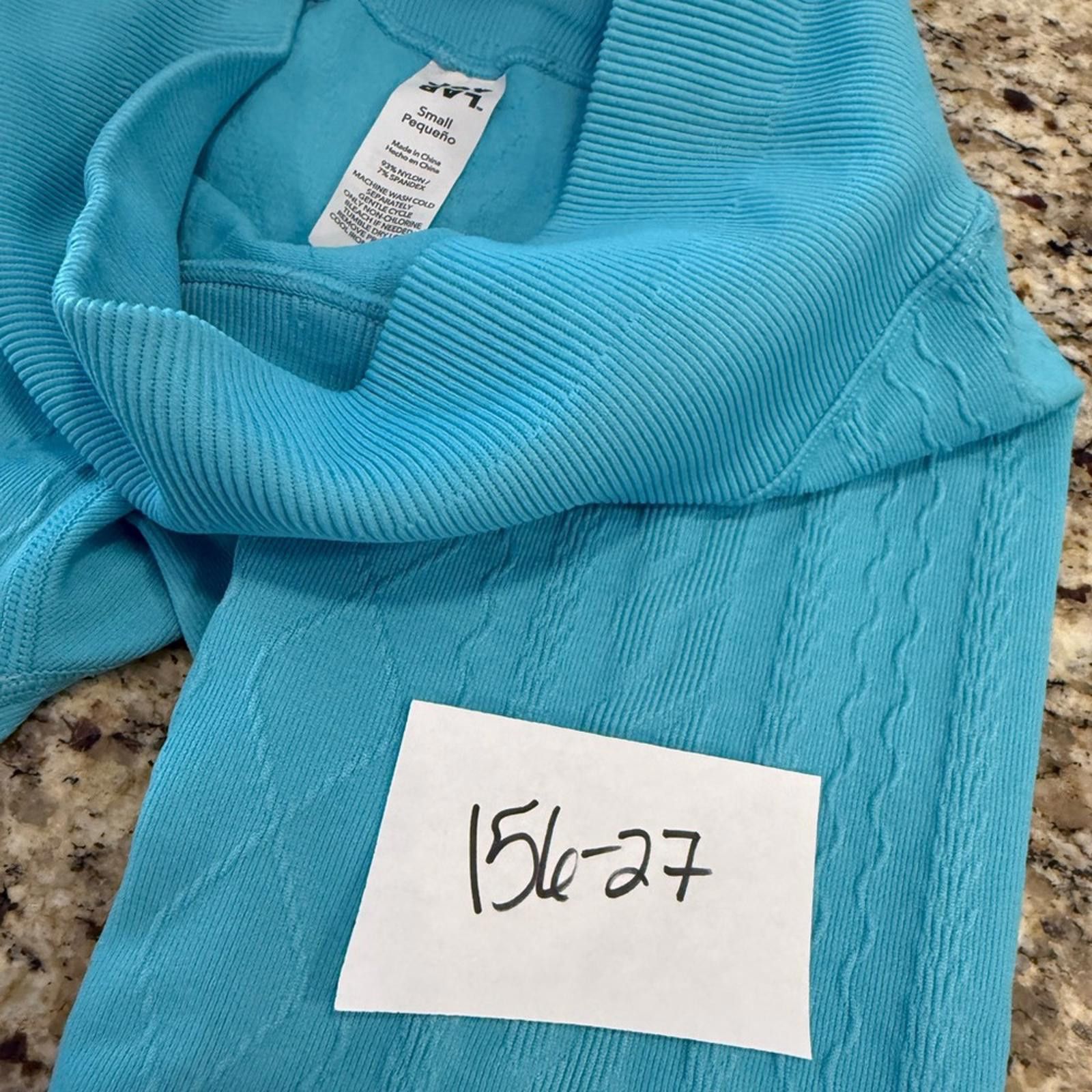 Other Joy Lab teal blue ribbed leggings. Features a SZ SM Size 28" / US 6 / IT 42 - 7 Thumbnail