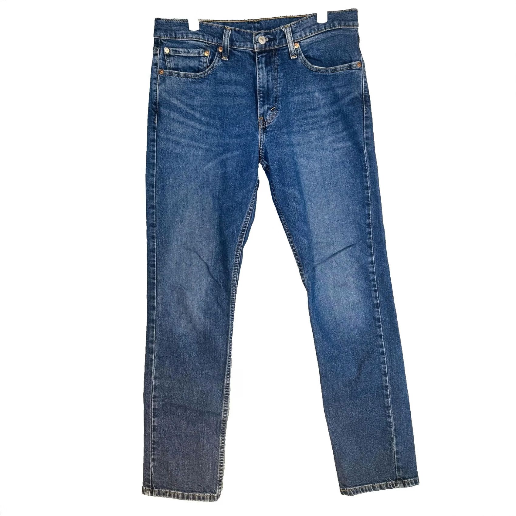 Levi's Levi's 511 Jeans Mens 32x32 Blue Medium Wash Slim Tapered Stretch Denim Zip Fly Size US 32 / EU 48 - 5 Thumbnail
