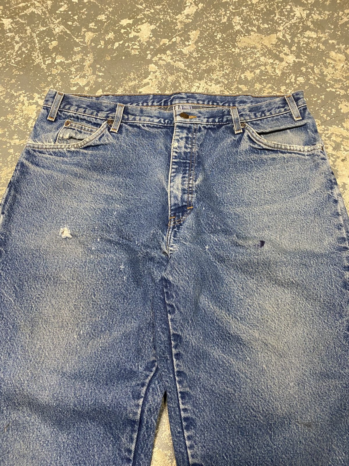 Carhartt × Dickies × Vintage Vintage Dickies Blanket Lined Denim Baggy Fit Pants Size US 38 / EU 54 - 8 Thumbnail