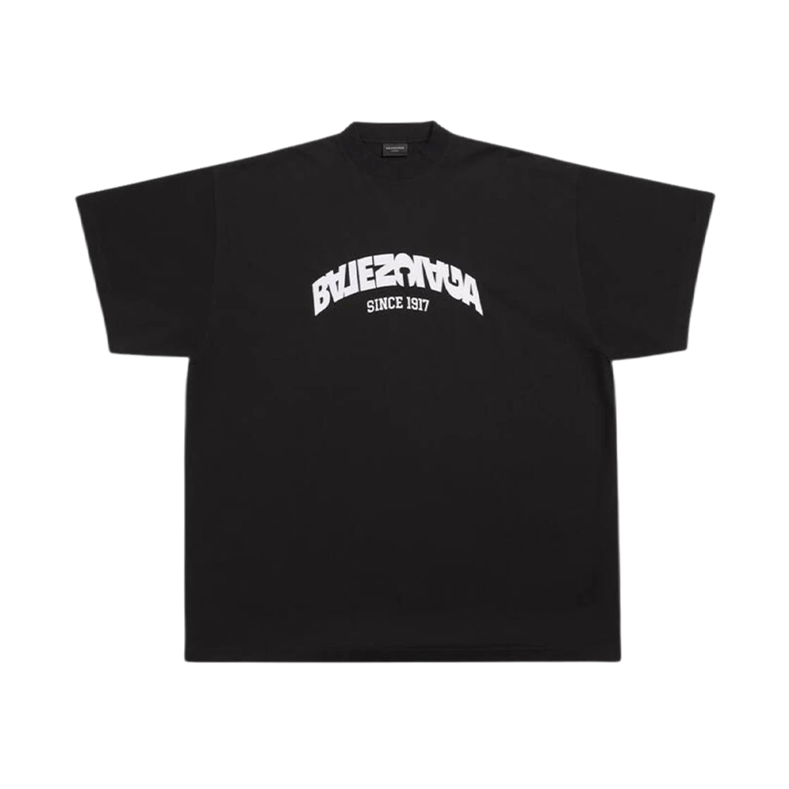 Balenciaga o1bcso1str0125 Back Flip T-Shirt Oversized in Black Size US M / EU 48-50 / 2 - 1 Thumbnail