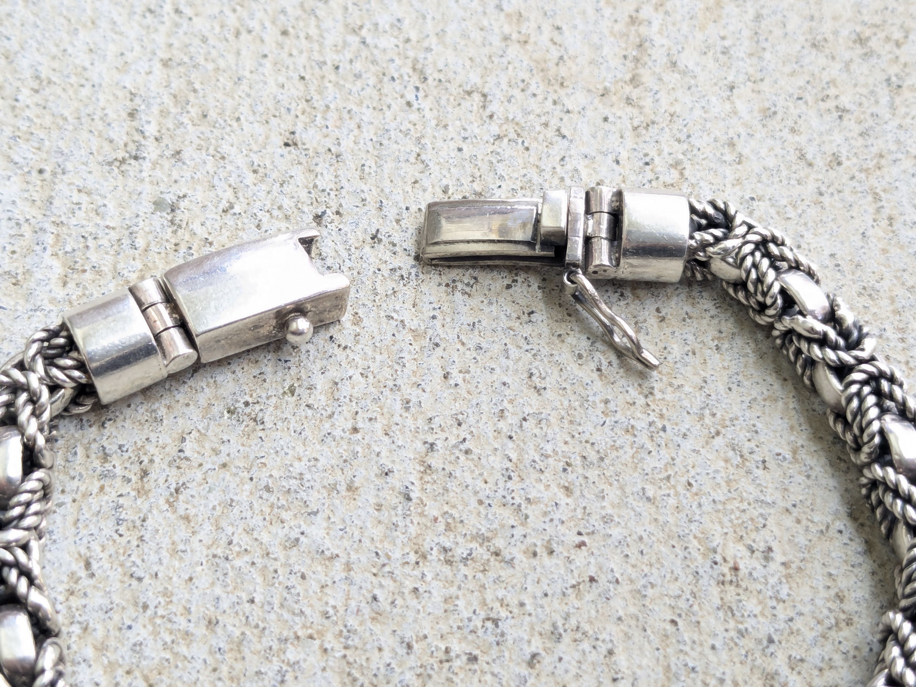 Jewelry Vintage Sterling Silver Bracelet Byzantine 8.25" Biker Punk Size ONE SIZE - 9 Thumbnail