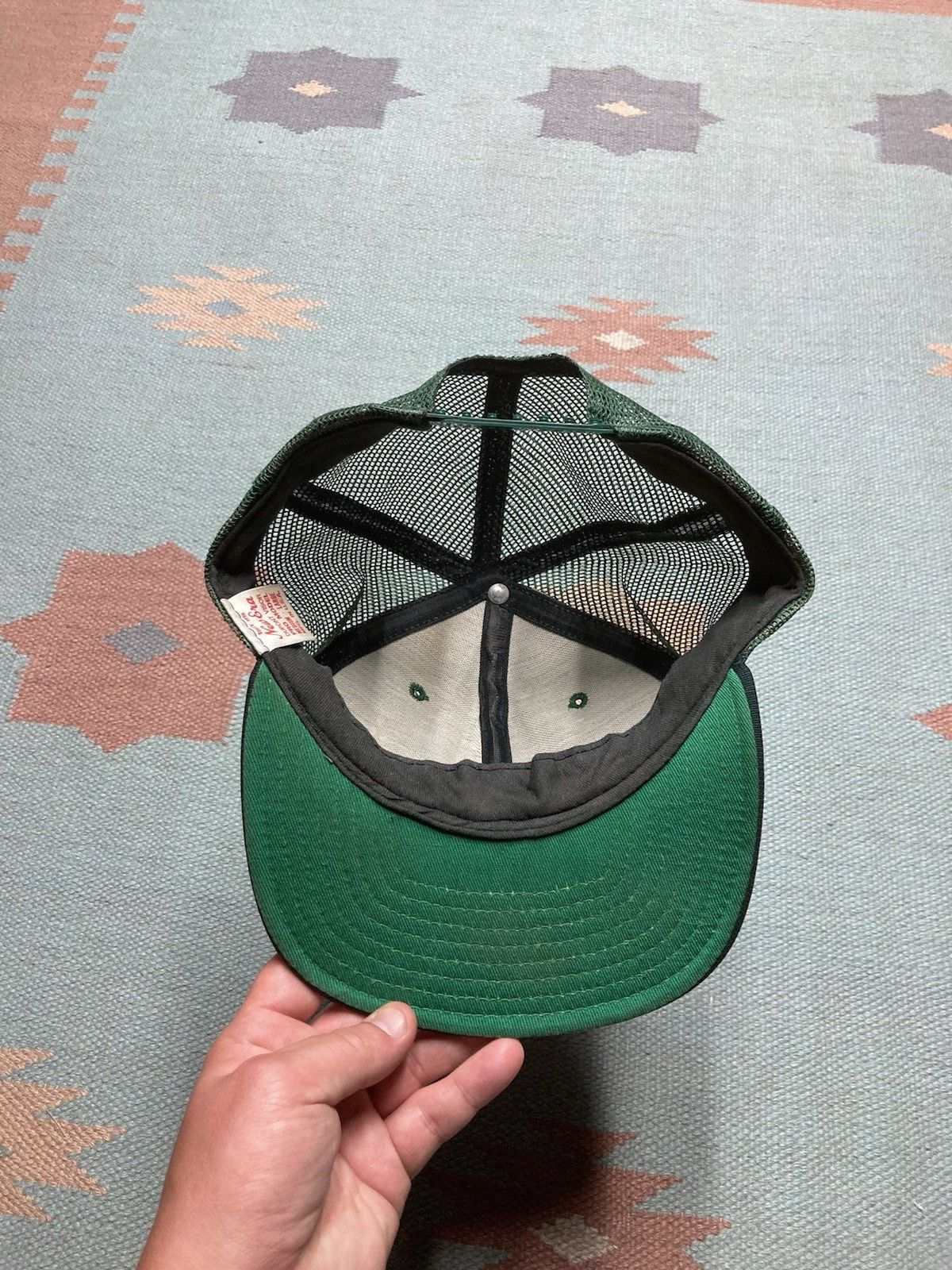 Vintage vtg 80s trucker hat new era pro blank forest green USA made Size ONE SIZE - 5 Thumbnail
