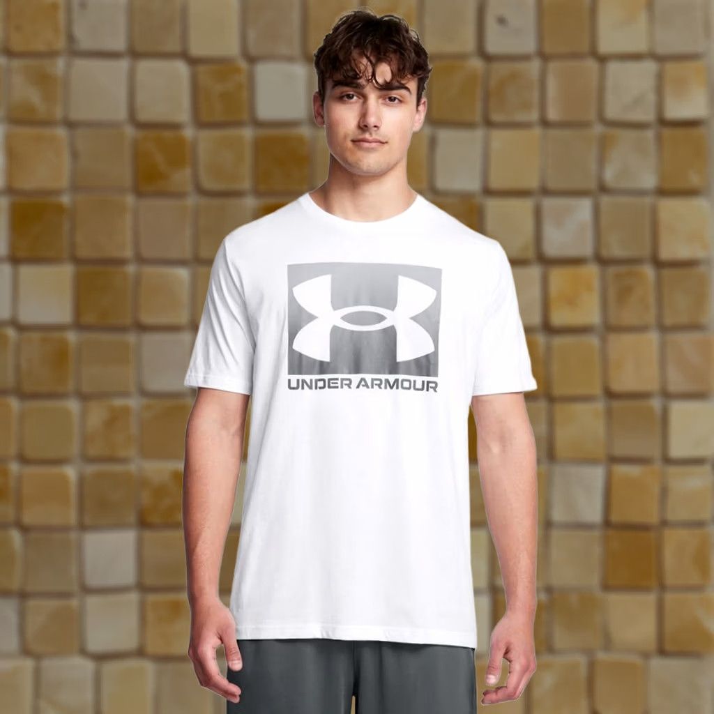 Under Armour NEW MENS Under Armour Logo Gray T-Shirt WHITE LARGE Size L Size US L / EU 52-54 / 3 - 1 Preview