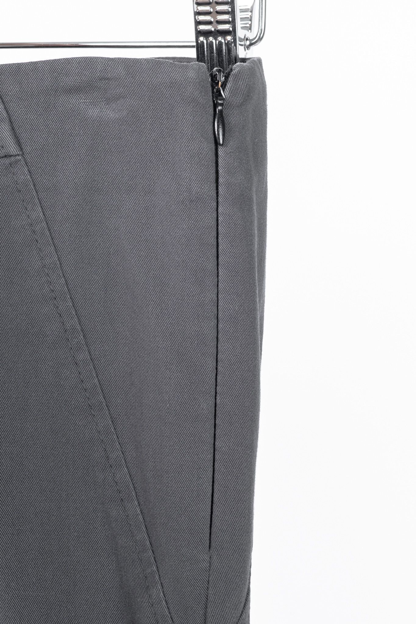 Brunello Cucinelli Brunello Cucinelli AW/14 Grey Cotton-Twill Leggings Size 27" / US 4 / IT 40 - 7 Thumbnail