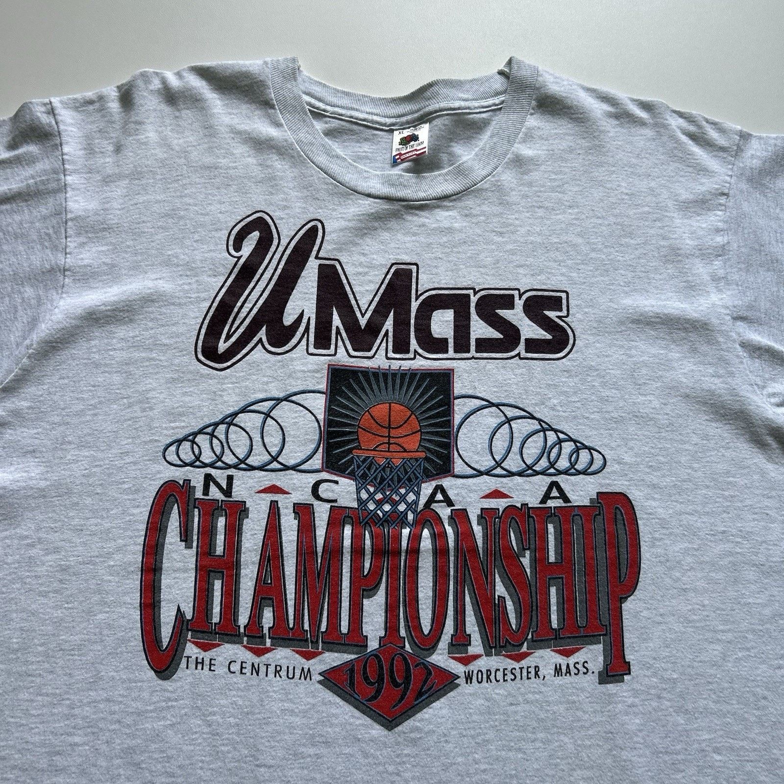 Fruit Of The Loom Vintage 90s UMASS T Shirt XL NCAA University NCAA Champs Art Size US XL / EU 56 / 4 - 2 Thumbnail