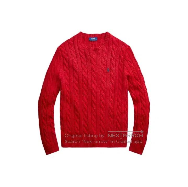 Polo Ralph Lauren Polo Ralph Lauren Cable Knit Logo Embroidered Sweater. Size US L / EU 52-54 / 3 - 1 Thumbnail
