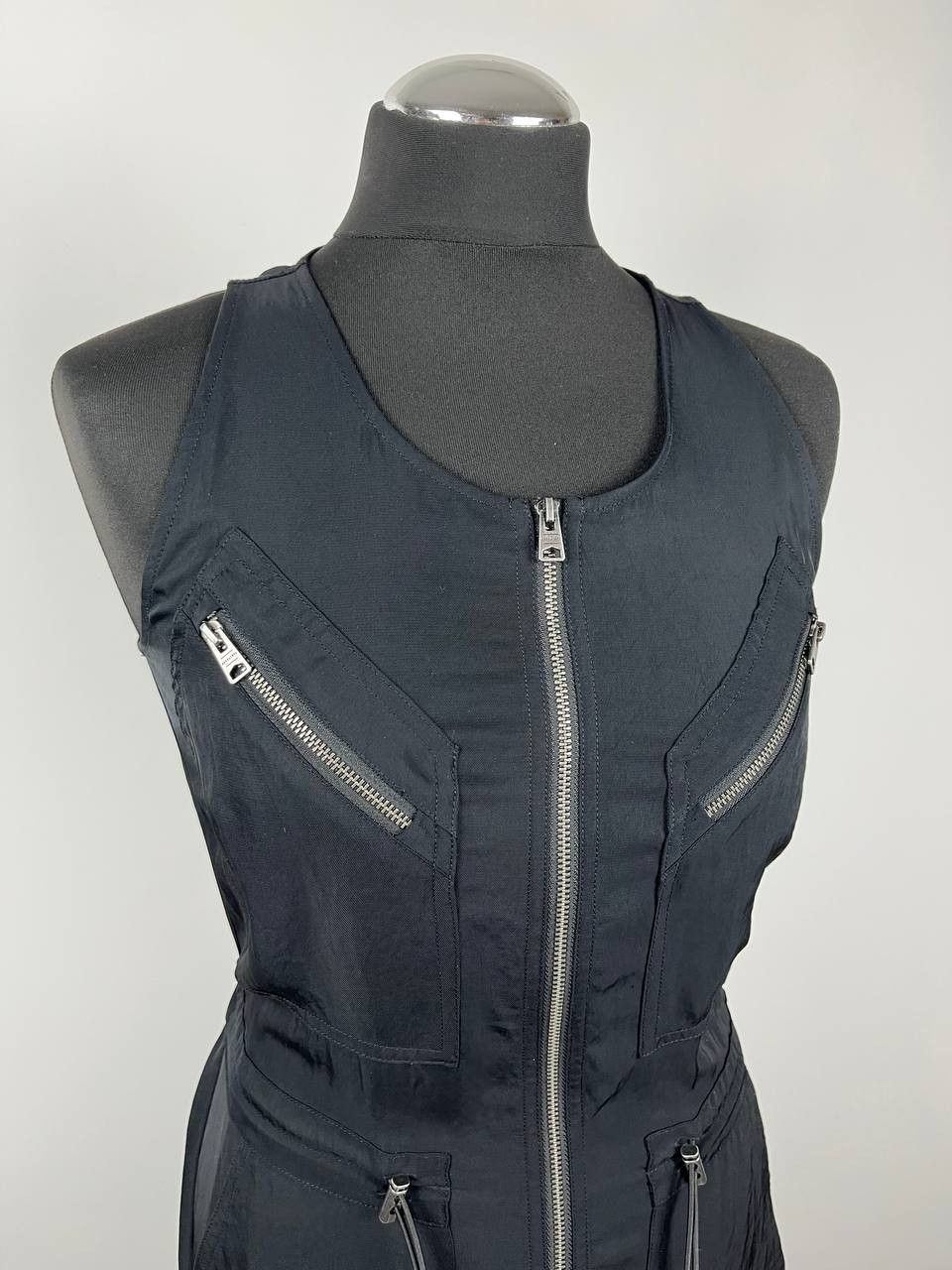 Allsaints AllSaints Vola Black Triacetate Utility Zip Midi Cargo Dress Size XS / US 0-2 / IT 36-38 - 5 Thumbnail
