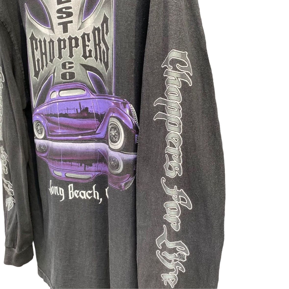 Vintage × West Coast Choppers Vintage Faded West Coast Choppers Long Beach Tshirt Size US L / EU 52-54 / 3 - 4 Thumbnail