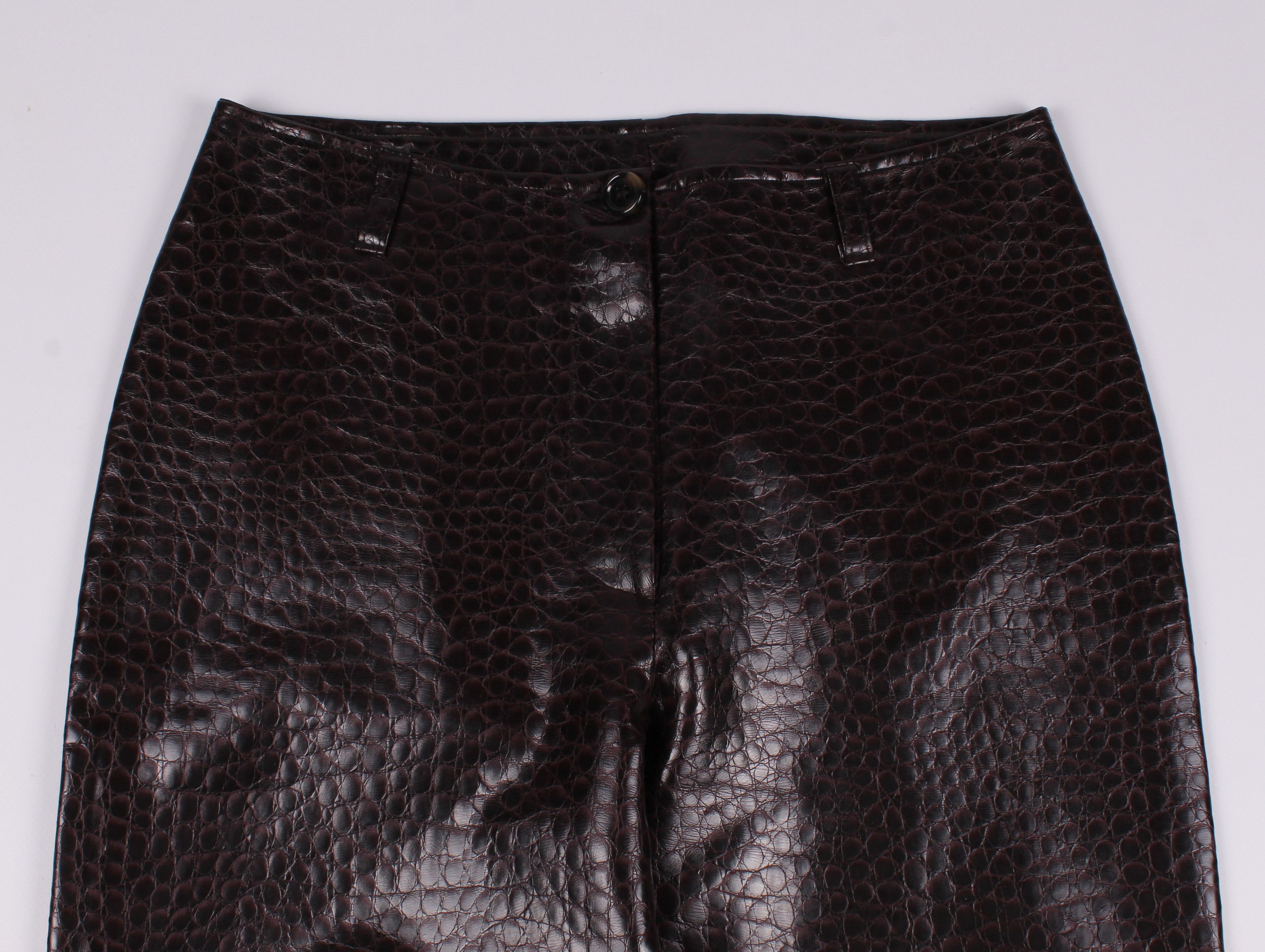 Vintage Vintage Y2K Happy Life Croc Embossed Bootcut Pants Size 26" / US 2 / IT 38 - 2 Thumbnail