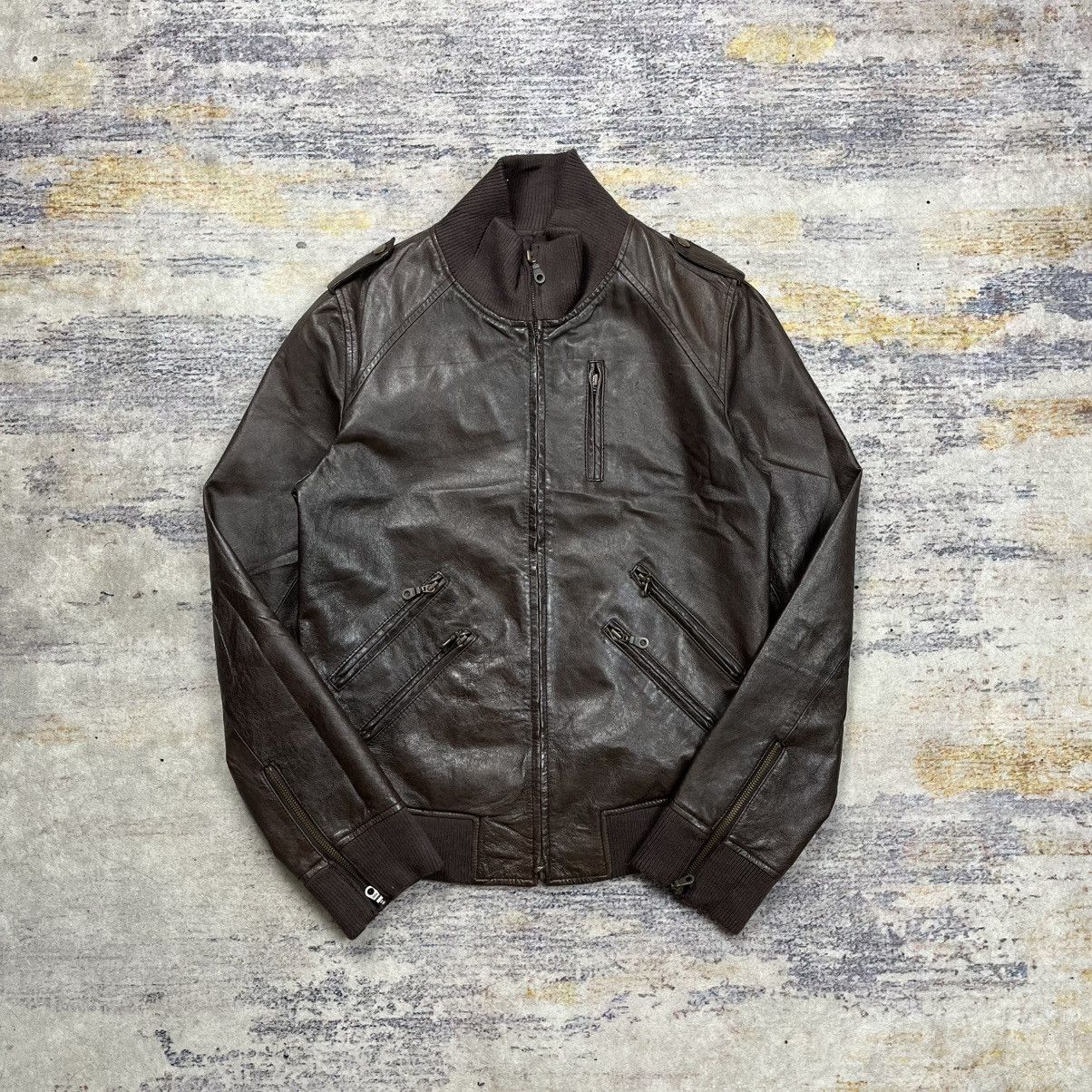 Isamu Katayama Backlash Slow Wear multi zipper bomber leather jacket Size US M / EU 48-50 / 2 - 3 Thumbnail