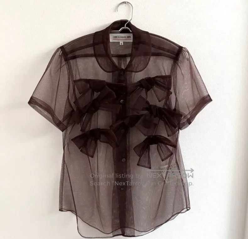 Comme des Garcons Comme des Garcons Sheer short-sleeved shirt Size S / US 4 / IT 40 - 1 Thumbnail