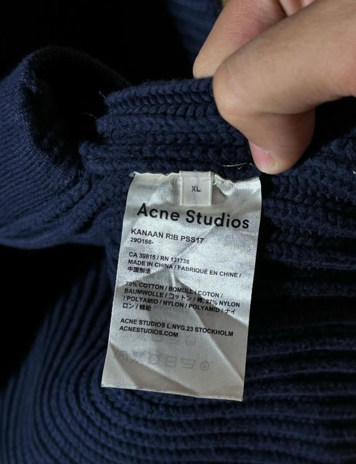 Acne Studios KANAAN RIB ACNE STUDIOS Size US XL / EU 56 / 4 - 5 Thumbnail