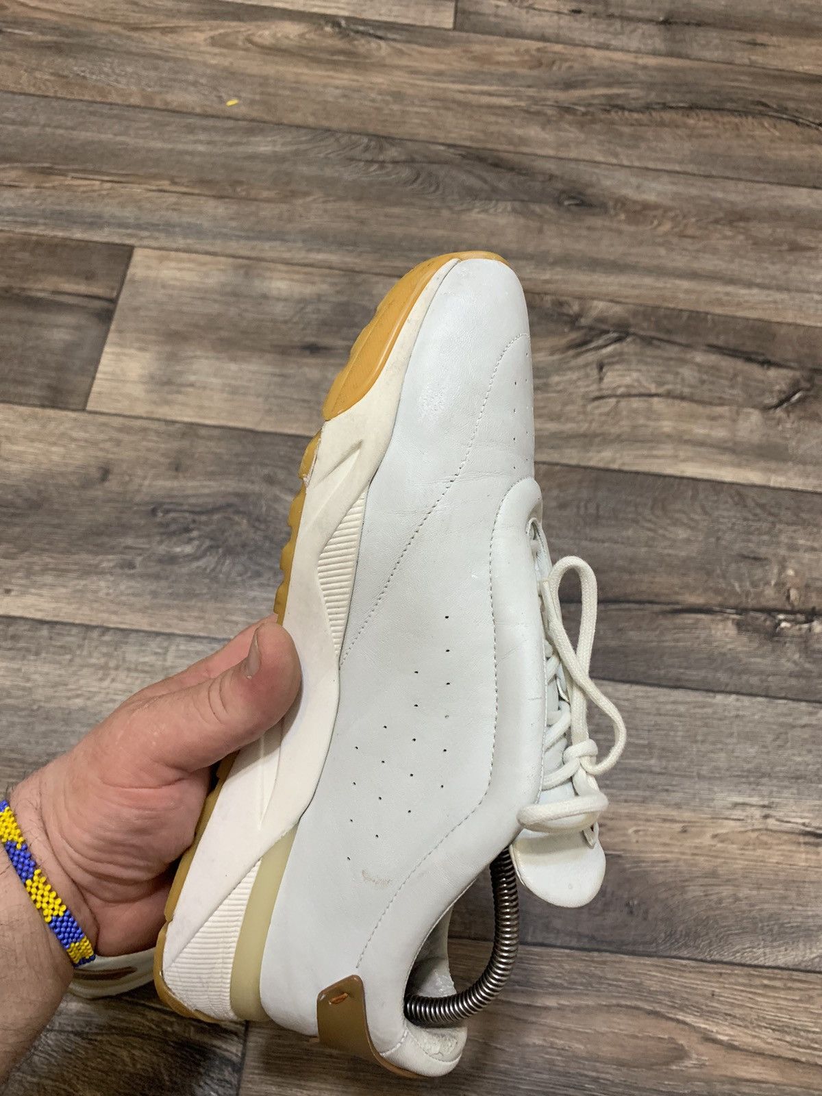 Santoni Santoni White Leather Sneakers Made in Italy US10 Size US 10 / EU 43 - 10 Thumbnail