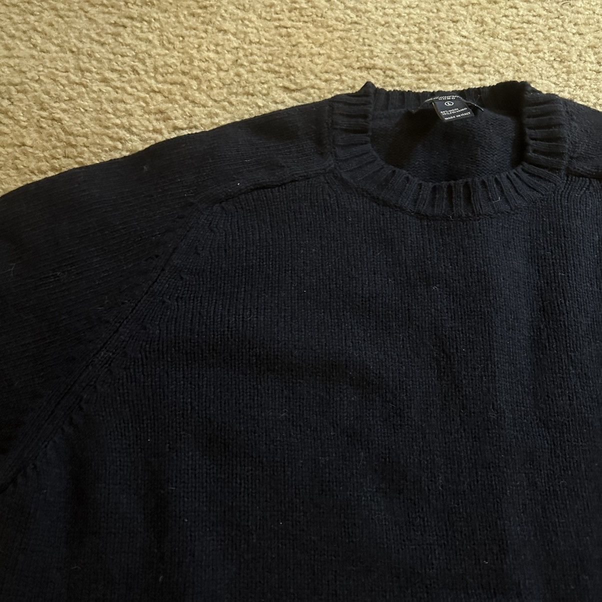 Designer Blumarine Uomo Italian Wool Crew Neck Pullover Knit Sweater Size US L / EU 52-54 / 3 - 2 Thumbnail