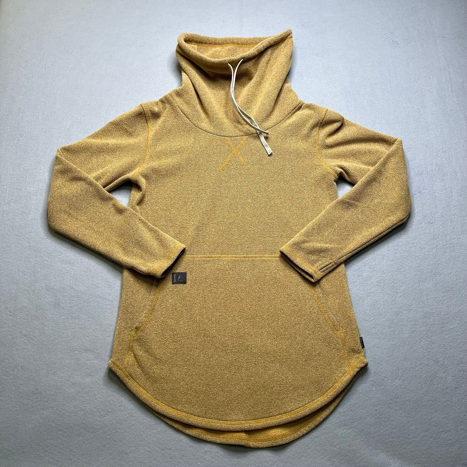 Vintage Deso Hoodie Womens Medium Mustard Cowl Neck Made in USA boho Size M / US 6-8 / IT 42-44 - 1 Thumbnail