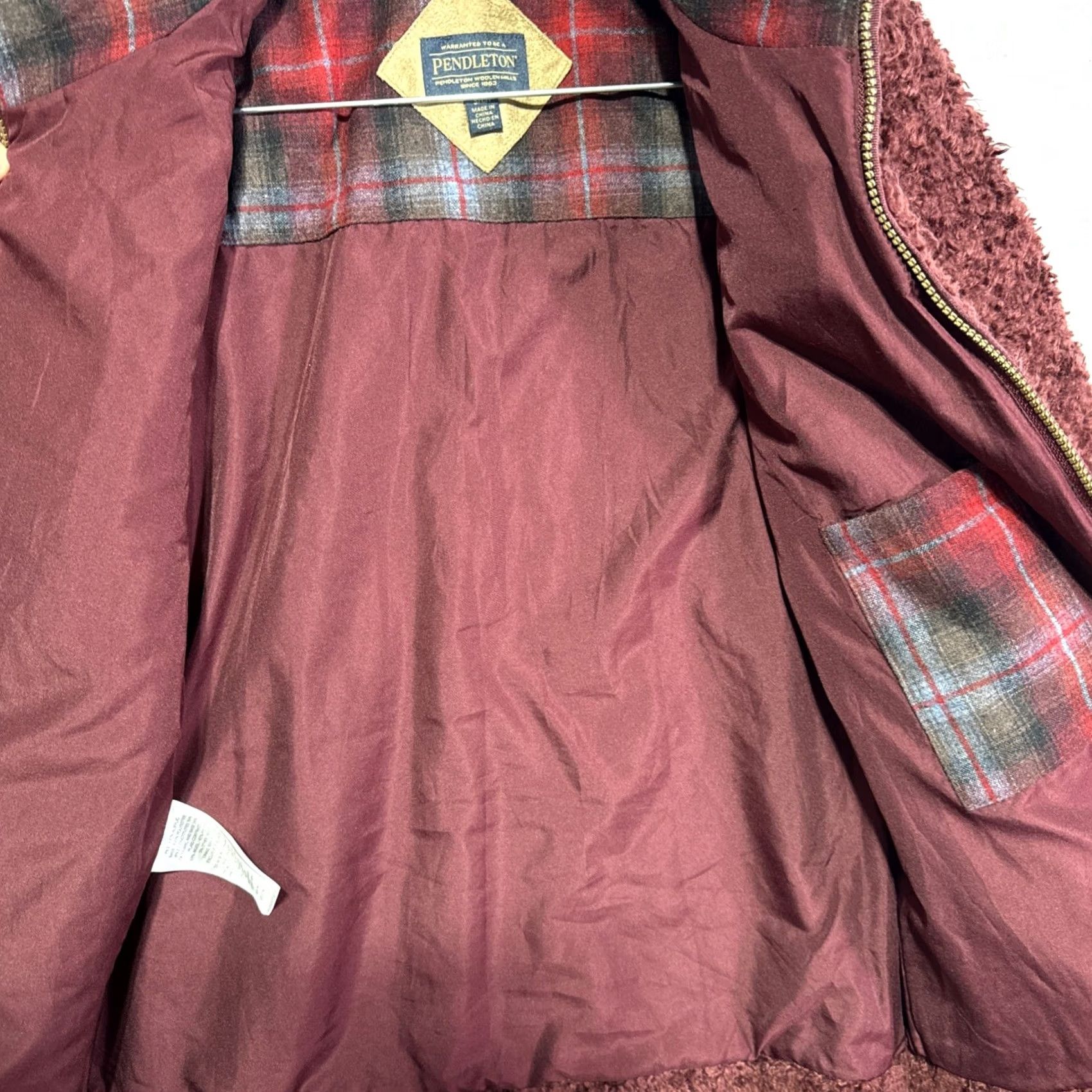 Pendleton Pendleton Jacket Fleece Full Zip Mid-Length Red Burgundy Size S Women Size S / US 4 / IT 40 - 7 Thumbnail