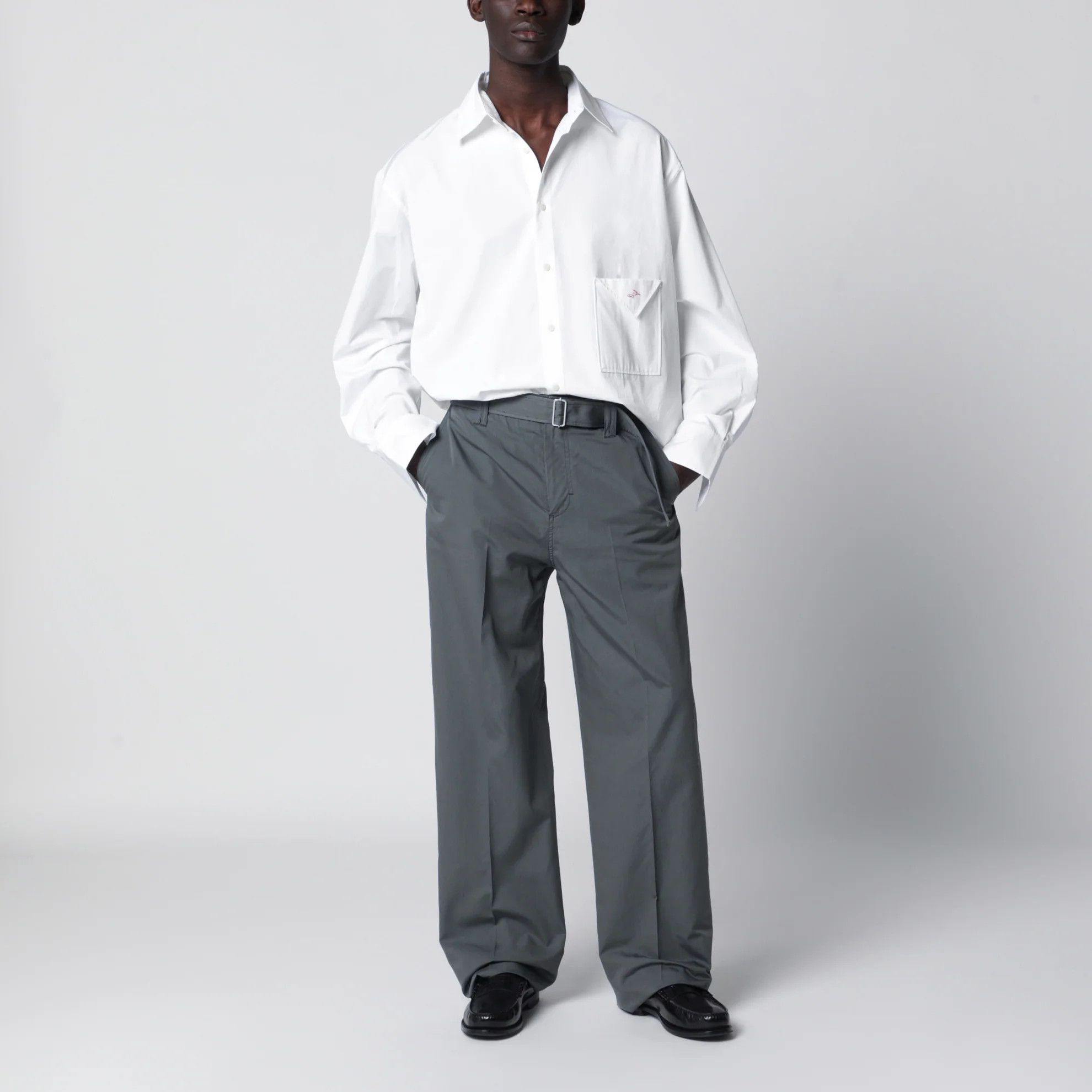Lardini o1d2blof0526 Cotton Silk Pants in Gray Size US 32 / EU 48 - 2 Thumbnail