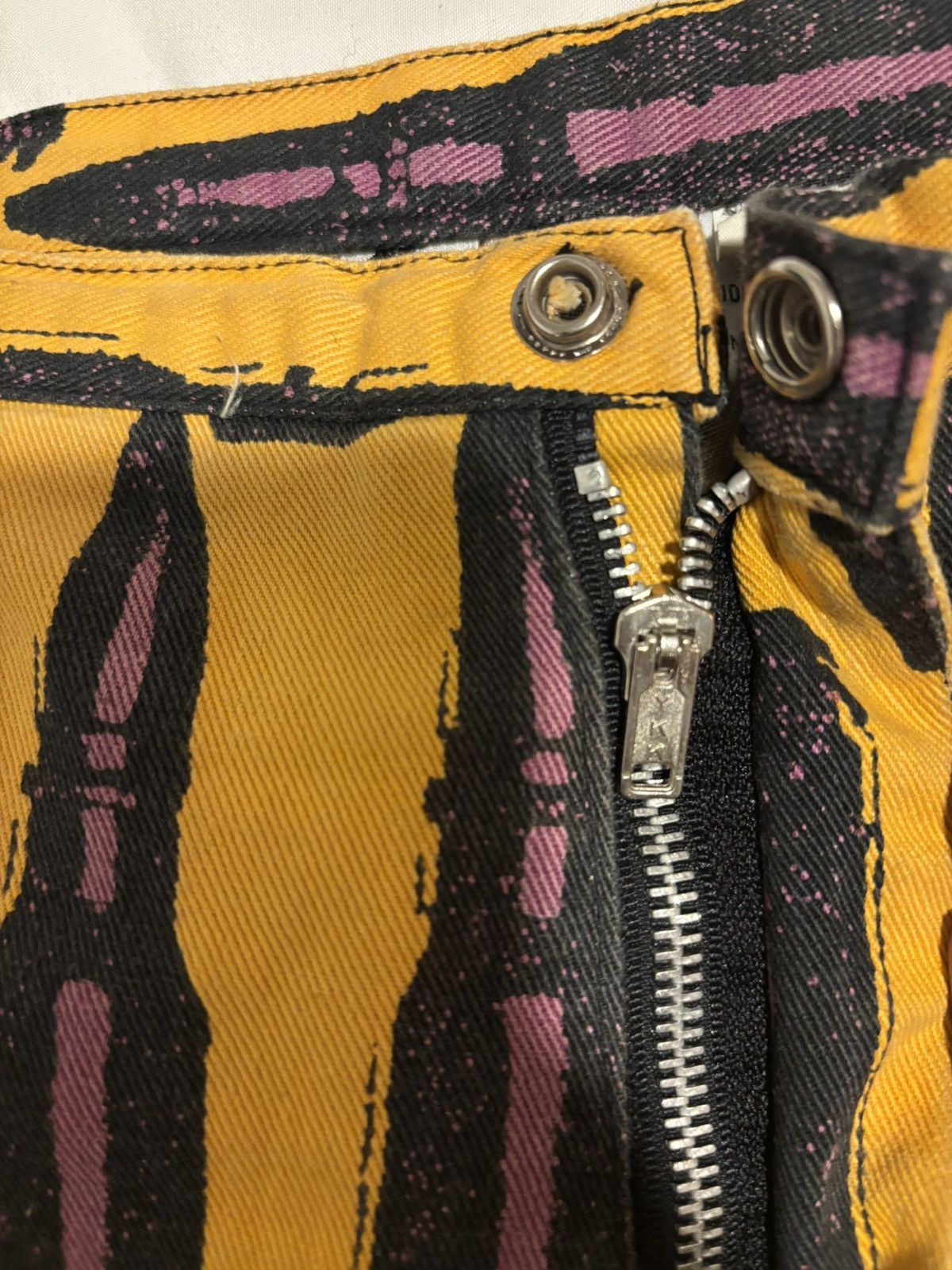 Stephen Sprouse Vintage FW88 Stephen Sprouse Bullet Print Denim Jeans Yellow Size US 34 / EU 50 - 22 Thumbnail
