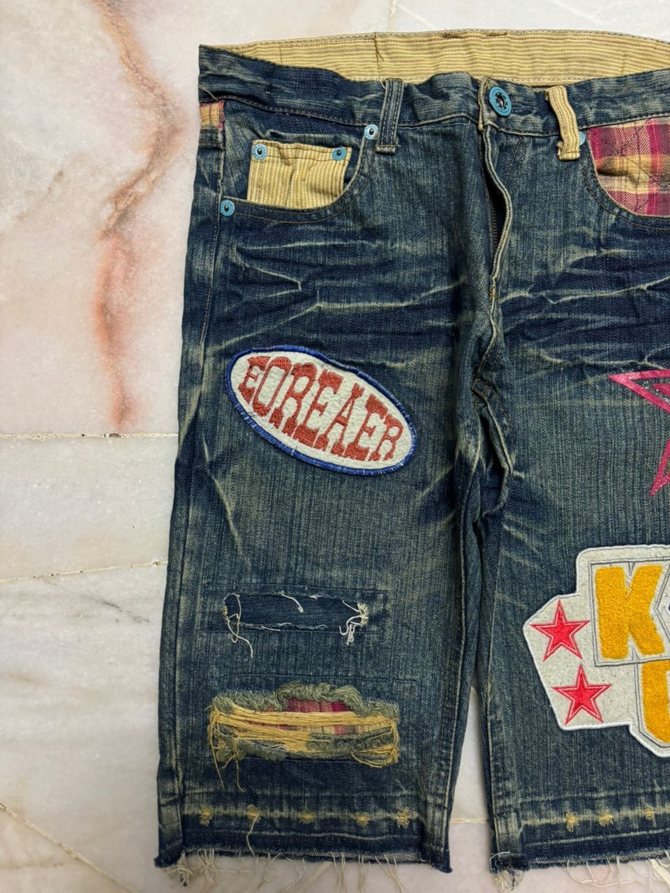 Vintage 💥Insane💥Vintage Japanese Grunge Short ClawMark Distress Size US 30 / EU 46 - 3 Thumbnail