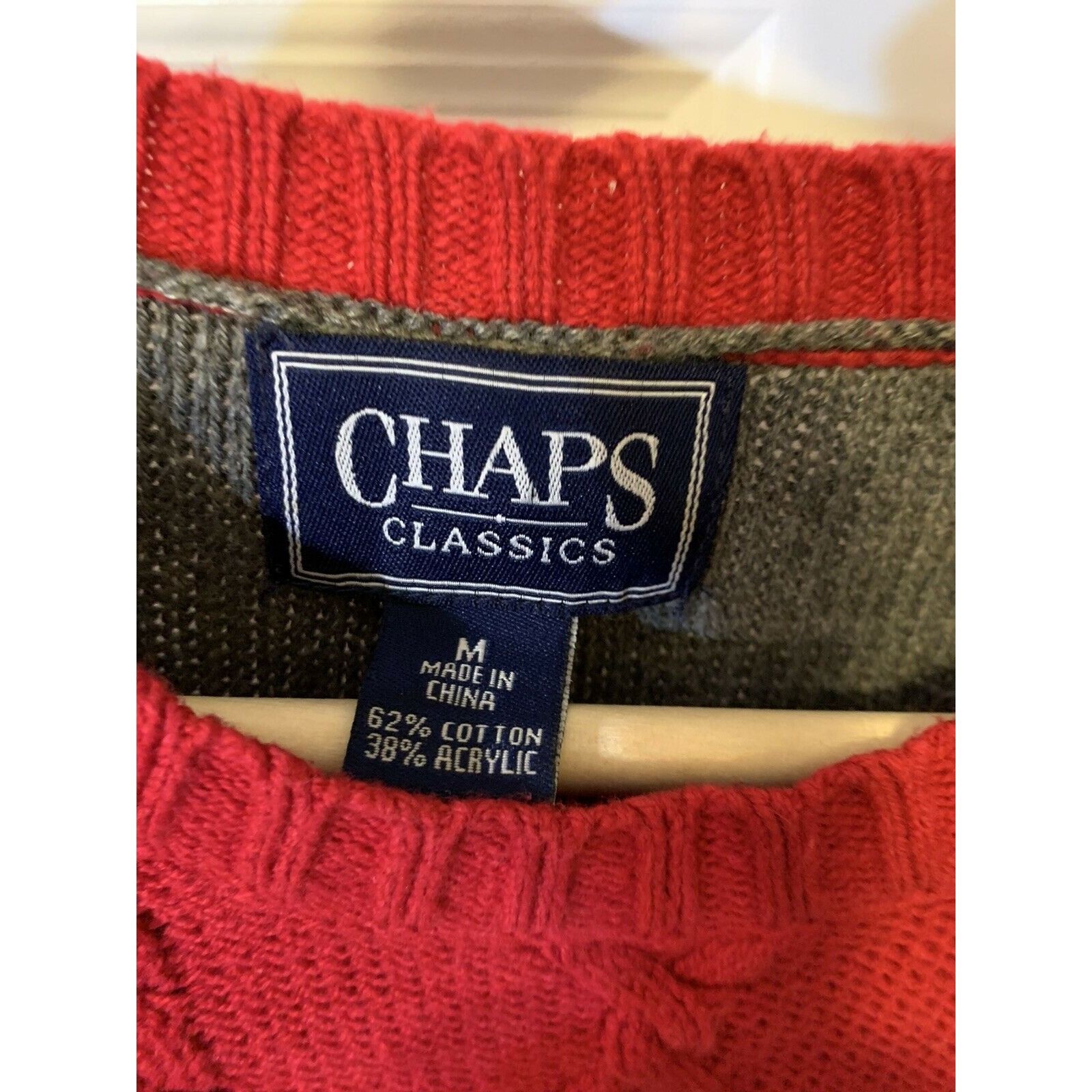 Chaps Chaps Red Gray Stripped Sweater Women’s Sz M Size M / US 6-8 / IT 42-44 - 2 Thumbnail