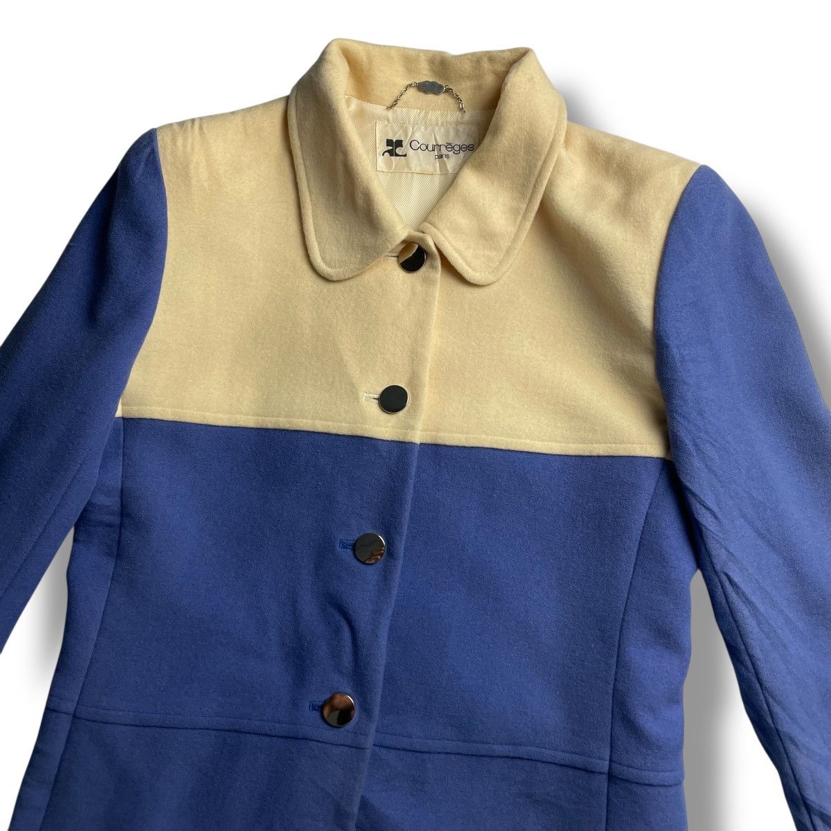 Courreges COURREGES PARIS TWO TONE 100% PURE NEW WOOL JACKET Size M / US 6-8 / IT 42-44 - 7 Thumbnail