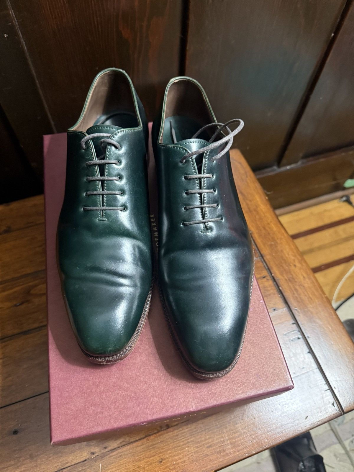 Carmina Wholecut Oxford Green Cordovan (UK 8/NA 9)