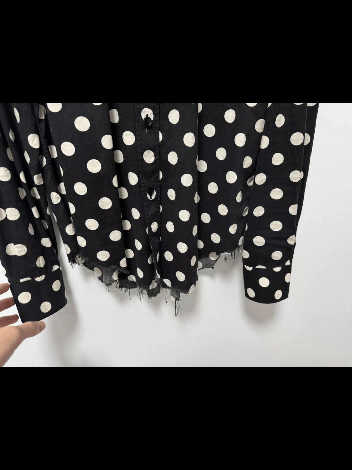 Saint Laurent Paris Sz 38 Saint Laurent Paris by Hedi 16SS Poke Dots Shirt-2508 Size US M / EU 48-50 / 2 - 3 Thumbnail