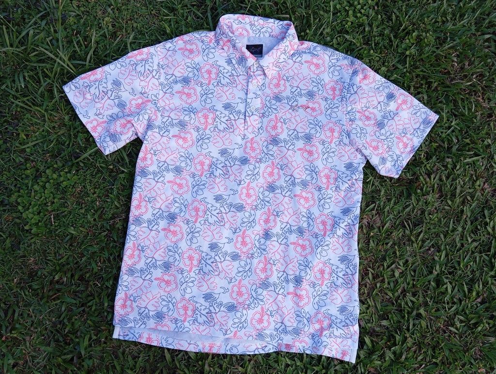 Greg Norman Greg Norman 🦈 Golf Polo shirt 🏌️ Design floral hawaii 🌺 Size US L / EU 52-54 / 3 - 3 Thumbnail