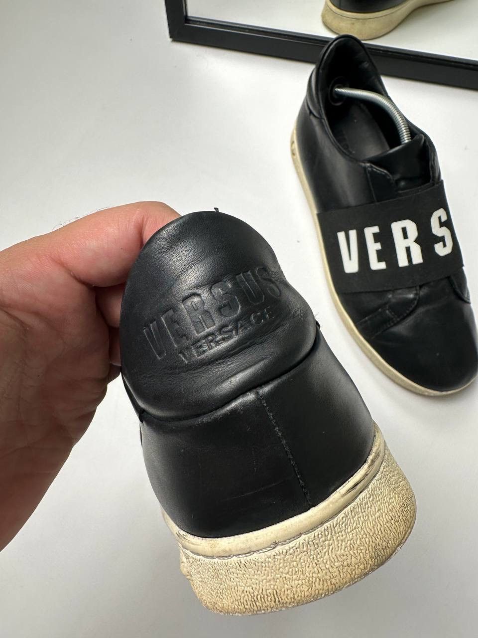 Versus Versace Versus Versace Low Top Black Leather Shoes Size US 9 / EU 42 - 13 Thumbnail