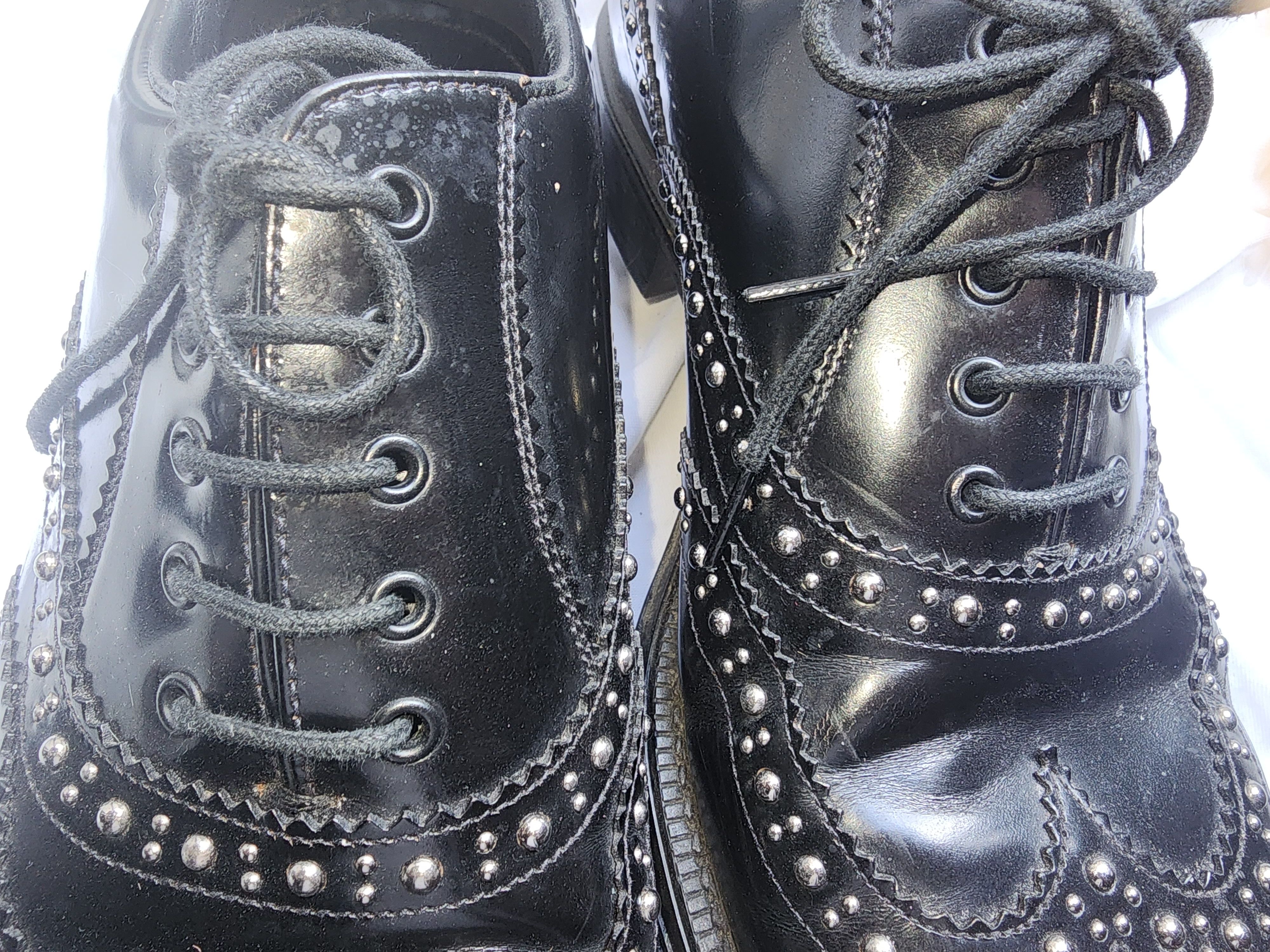 Prada PRADA STUDDED BROGUES BLACK LEATHER 8.5-9 Size US 8.5 / EU 41-42 - 2 Thumbnail