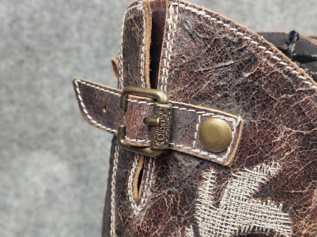 Sancho Boots Vintage Sancho Boots Barbados Textured embroidered leather Size US 6 / IT 36 - 16 Thumbnail