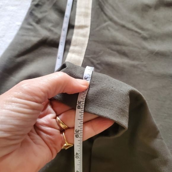 Designer Amy Matto New York Army Green & Cream Long Sleeve Sz. 8 Dres Size M / US 6-8 / IT 42-44 - 11 Thumbnail