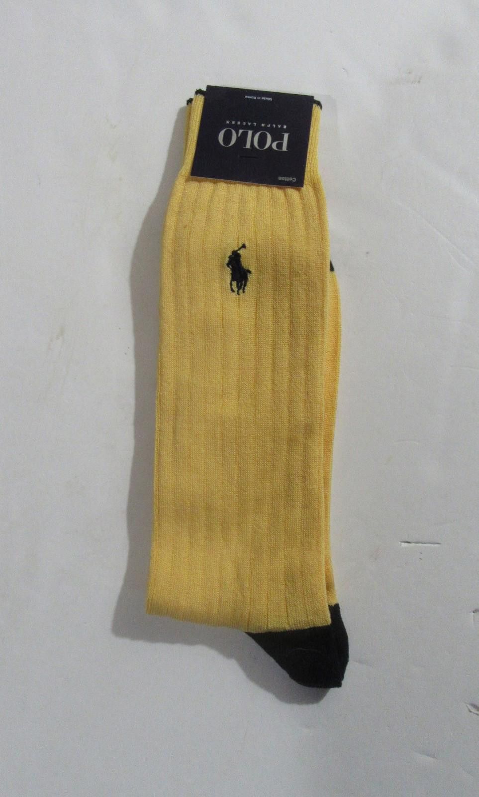 Polo Ralph Lauren Polo Ralph Lauren Trouser Socks Yellow Ribbed 1 Single Pair Size ONE SIZE - 2 Thumbnail