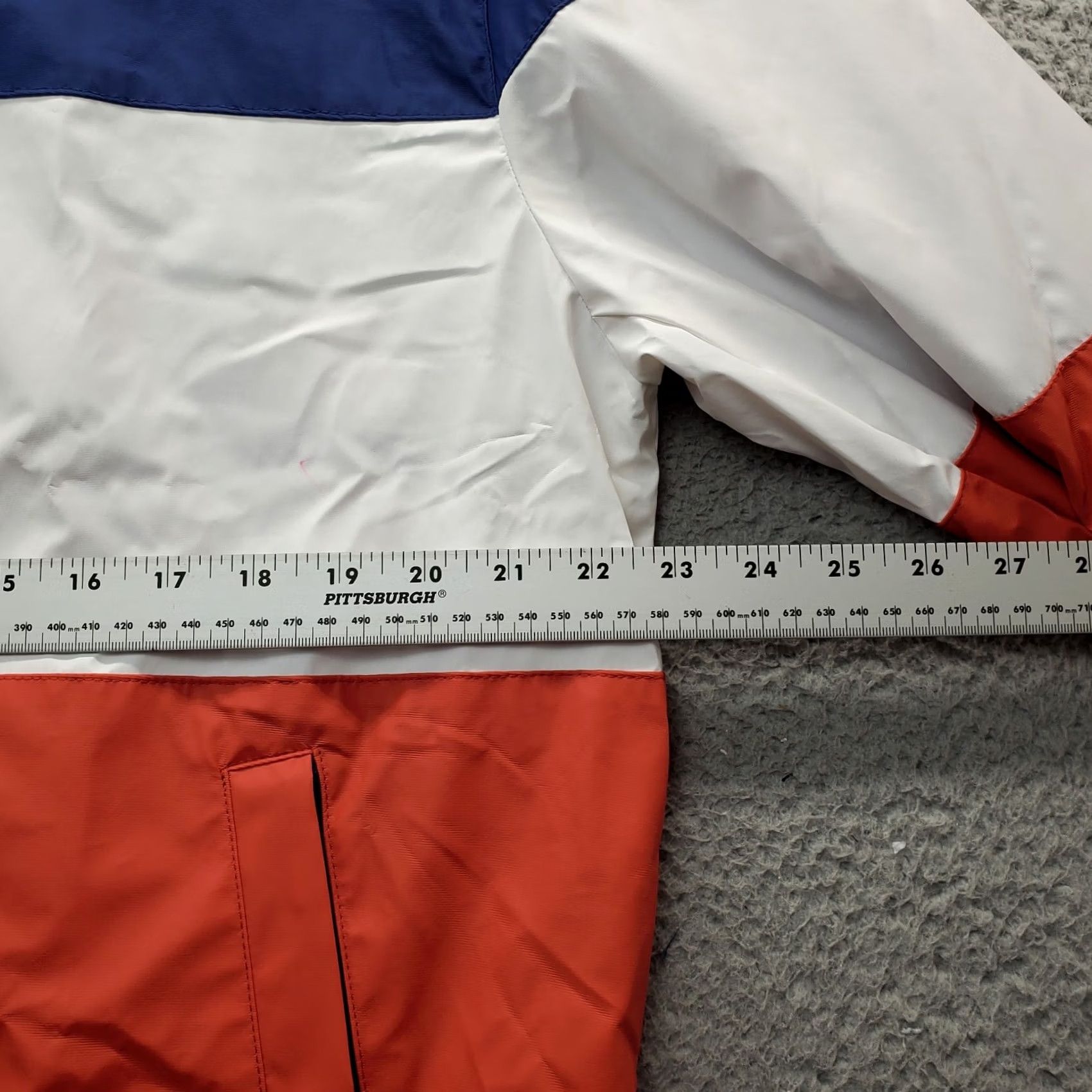 Club Room Club Room Rain Hoodie Mens L Multi Patriotic Colorblock Thermal Lined Zipper Size US L / EU 52-54 / 3 - 4 Thumbnail