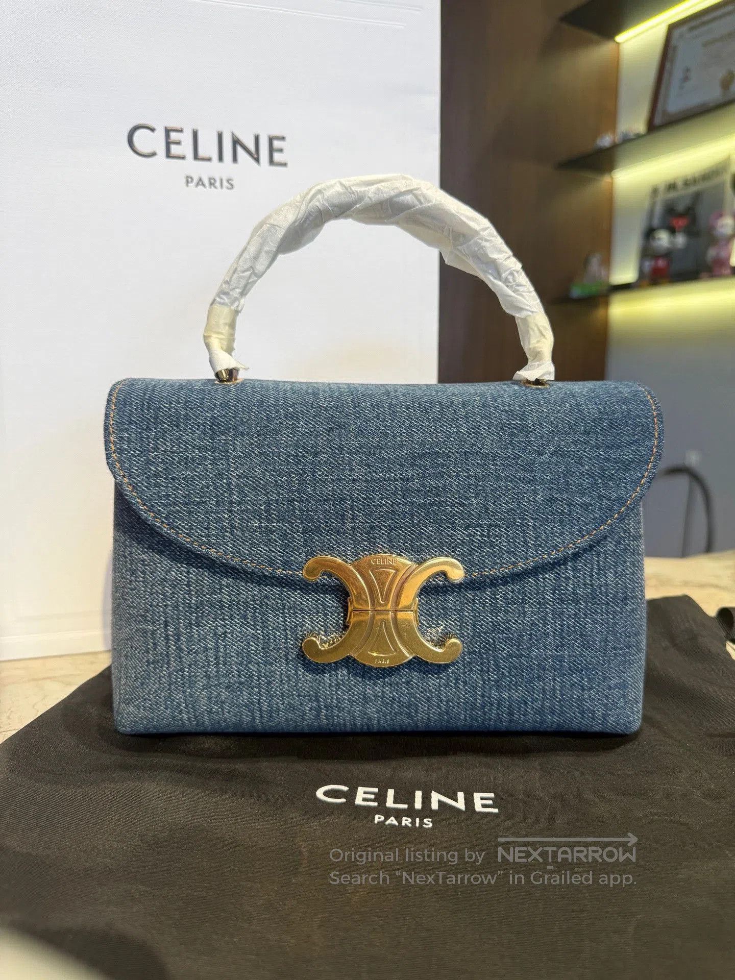 Celine CELINE TEEN NINO Denim Tote Bag. Size ONE SIZE - 2 Thumbnail