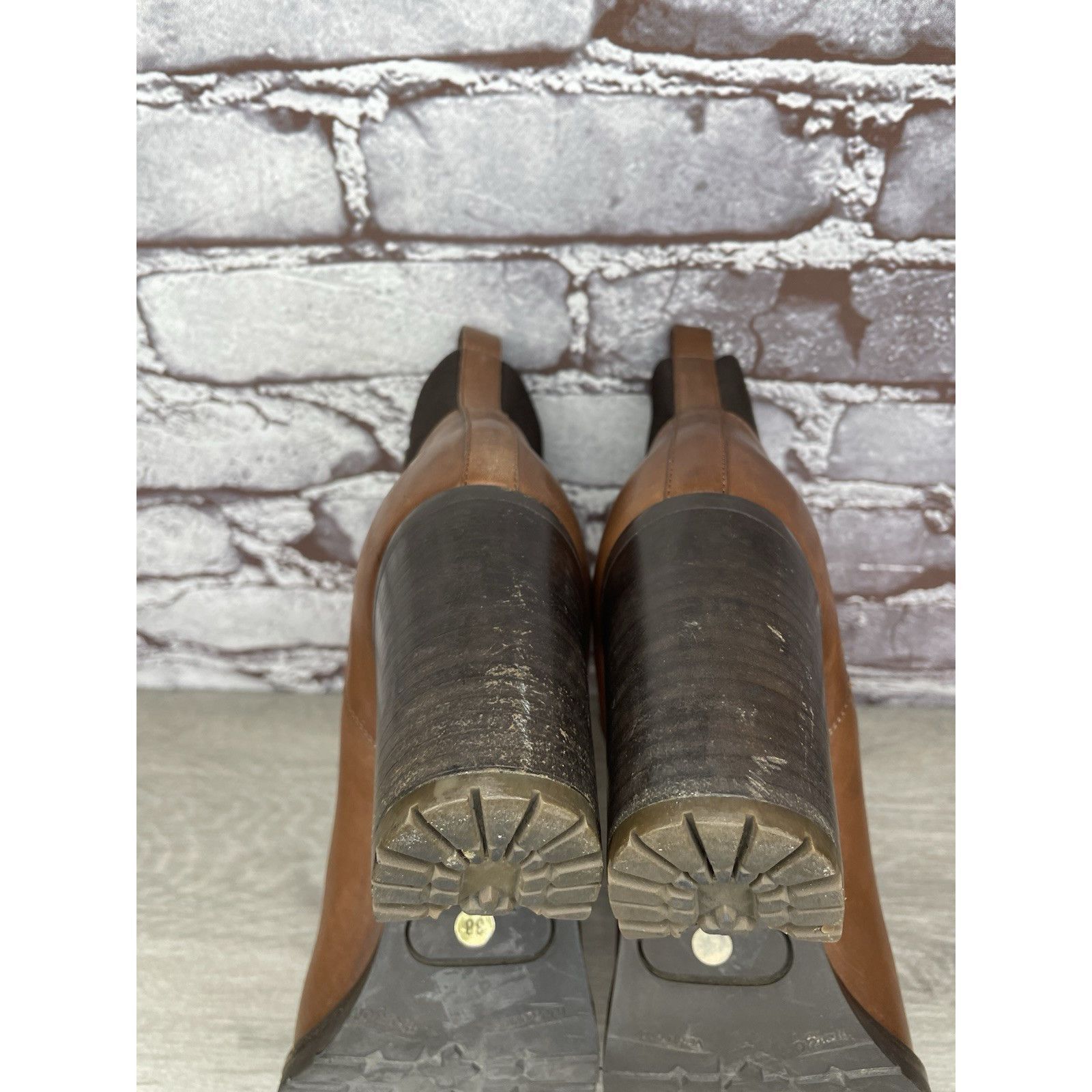 Sartore Sartore Paris Brown Leather Ankle Chelsea Vibram Heel Bootie Size US 7.5 / IT 37.5 - 7 Thumbnail