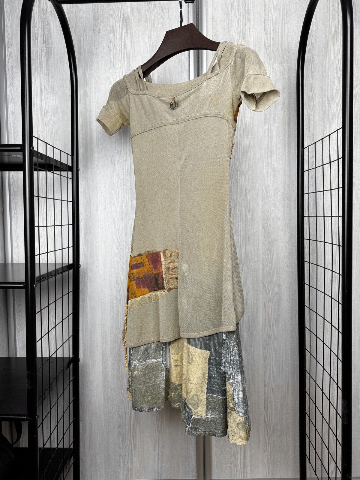 Other Save the Queen mesh patchwork style vintage fringed dress Size S / US 4 / IT 40 - 9 Thumbnail