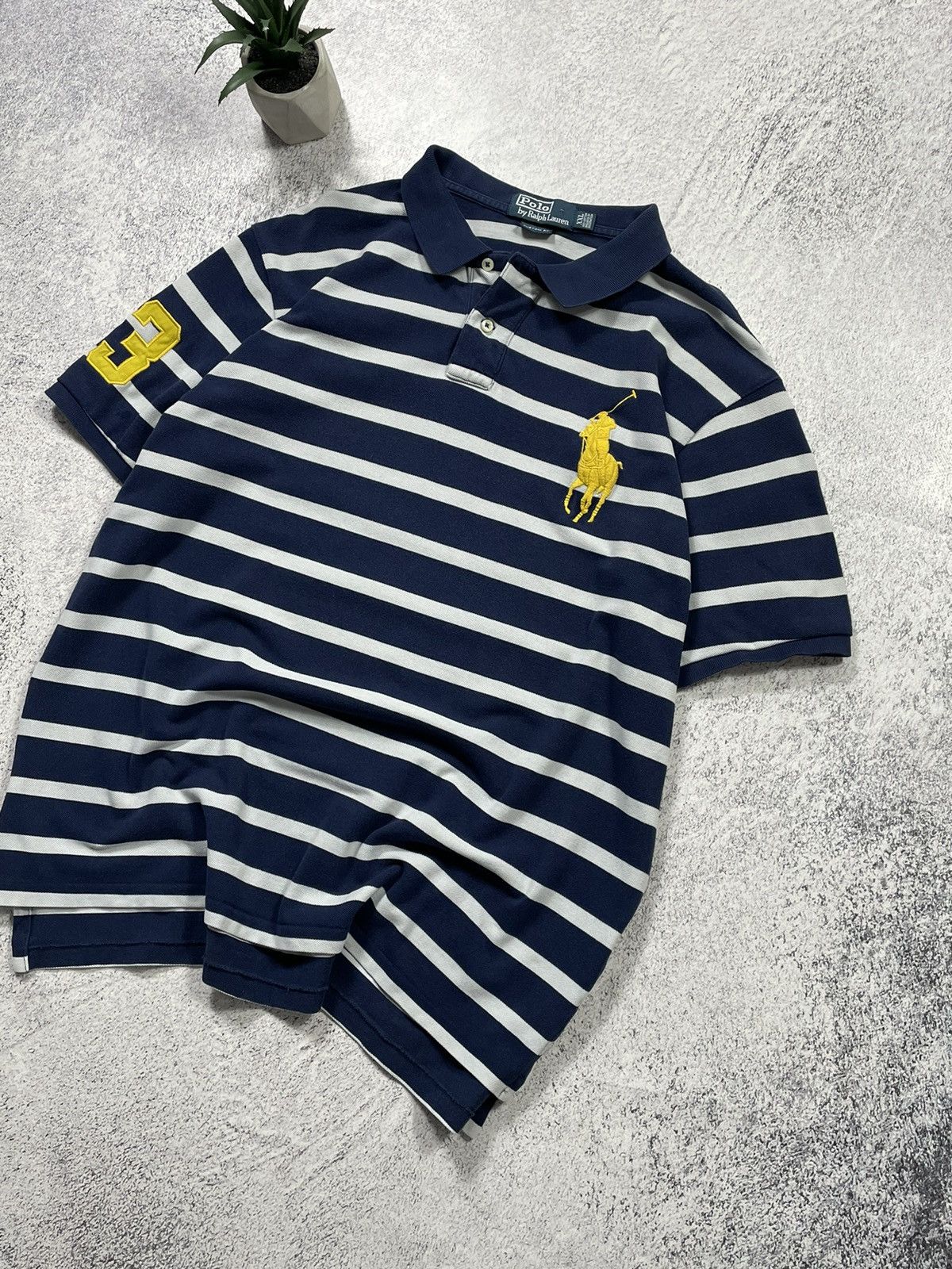 Other Vintage 90’s Polo Ralph Lauren #3 Striped T-shirt Size US XXL / EU 58 / 5 - 2 Thumbnail