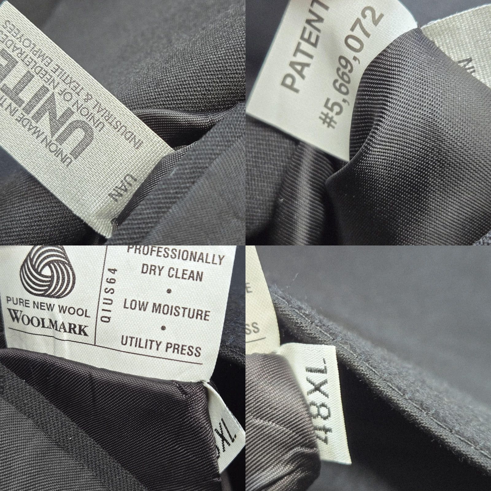 Hart Schaffner Marx Hart Schaffner Marx Gold Button Blazer Mens 44 Black Wool Single-Breasted Two-Button Notch Lapel Vintage: No Size 44R - 8 Thumbnail
