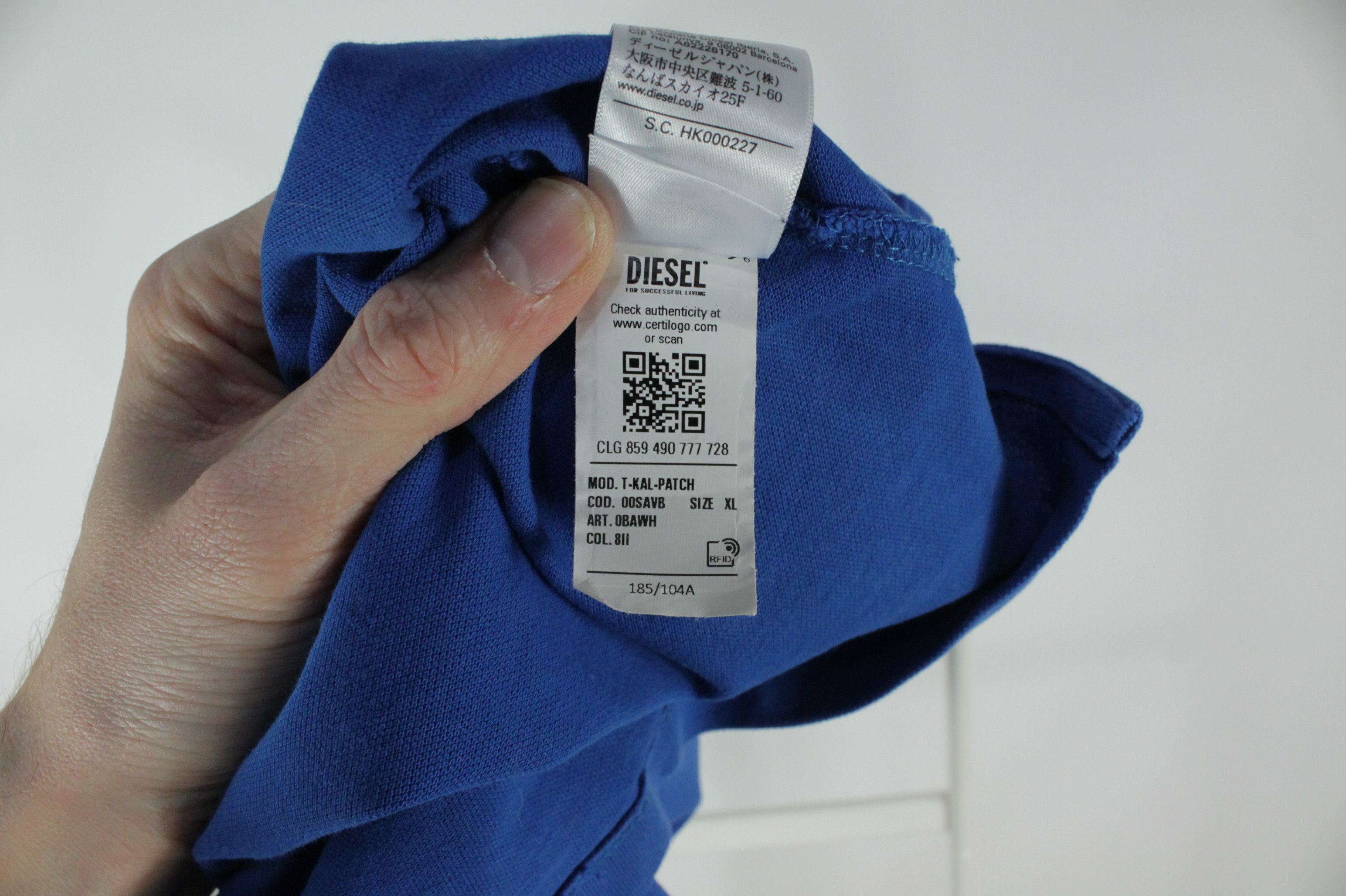 Diesel Diesel T-Kal-Patch Slim FIt Blue Polo Shirt Size US L / EU 52-54 / 3 - 8 Thumbnail