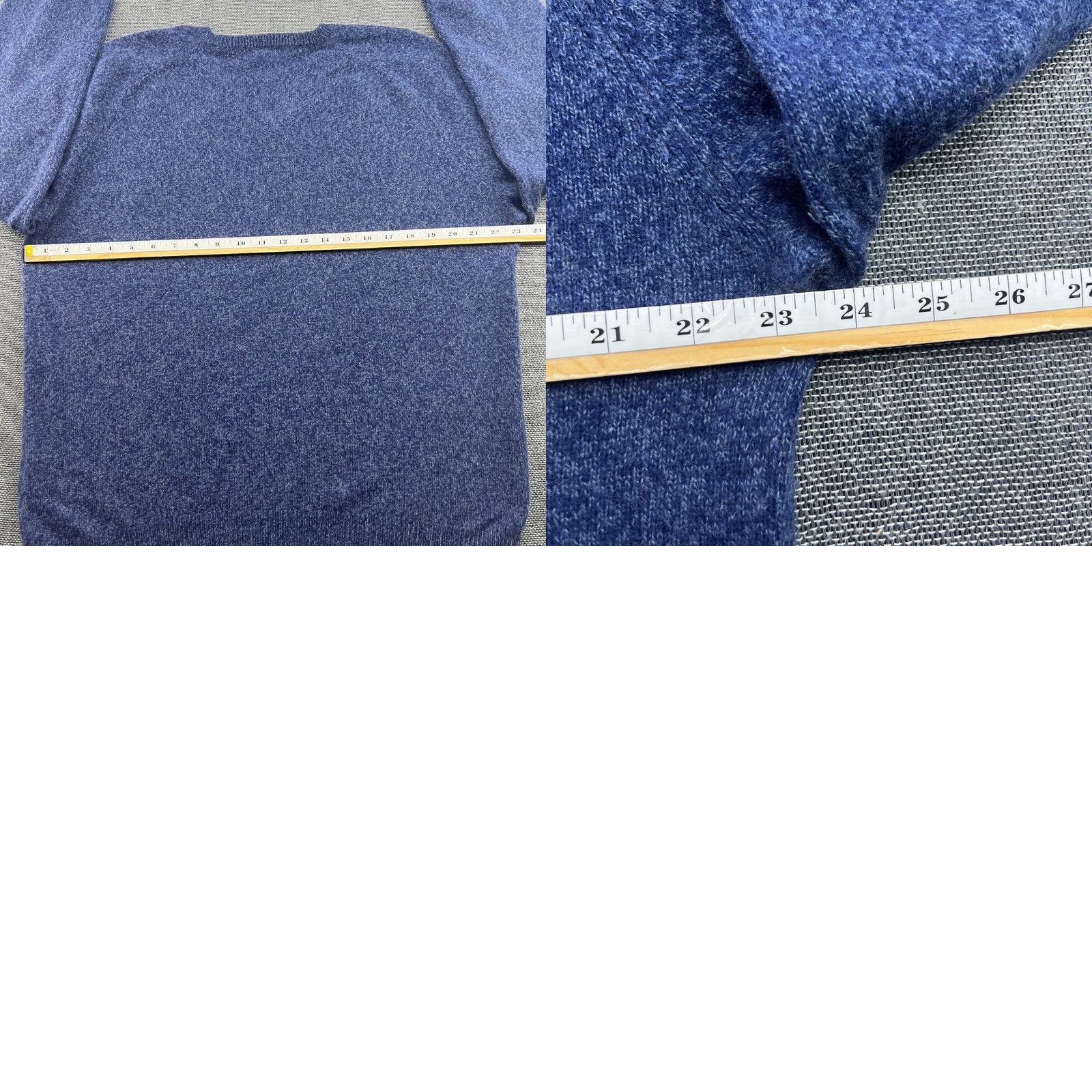 Vintage Authentic 100% Cashmere Sweater Mens 2XL XXL Blue V Neck Pullover Jumper Size US XXL / EU 58 / 5 - 8 Thumbnail