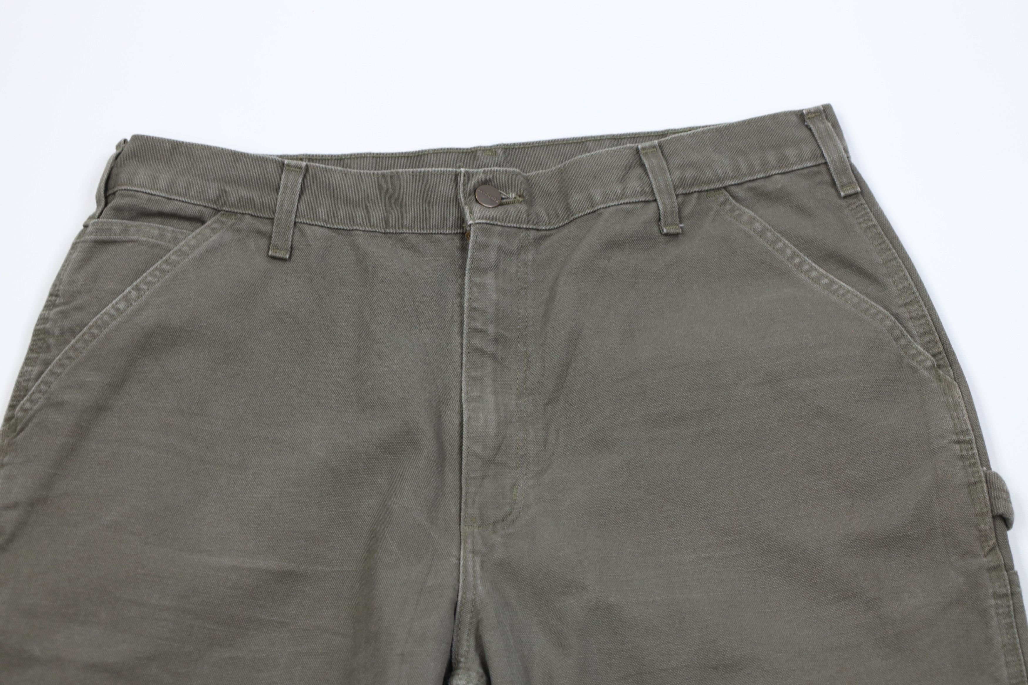 Carhartt Vintage Y2K Carhartt Wide Leg Dungaree Pants Moss Green Size US 38 / EU 54 - 2 Thumbnail