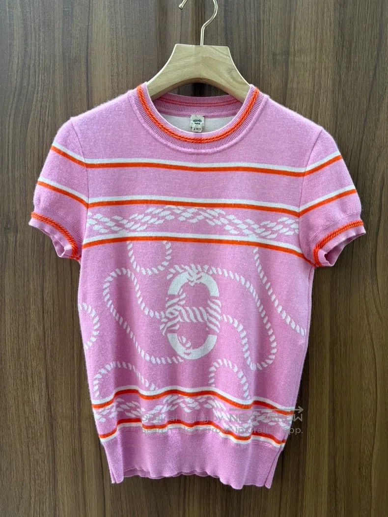 Hermes Hermes Pink knitted short-sleeve Size XS / US 0-2 / IT 36-38 - 1 Thumbnail