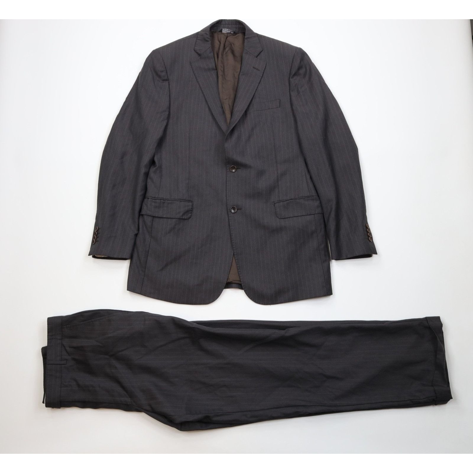 Ermenegildo Zegna Ermenegildo Zegna Traveller Wool Silk Striped 2 Piece Suit Size 40R - 1 Thumbnail