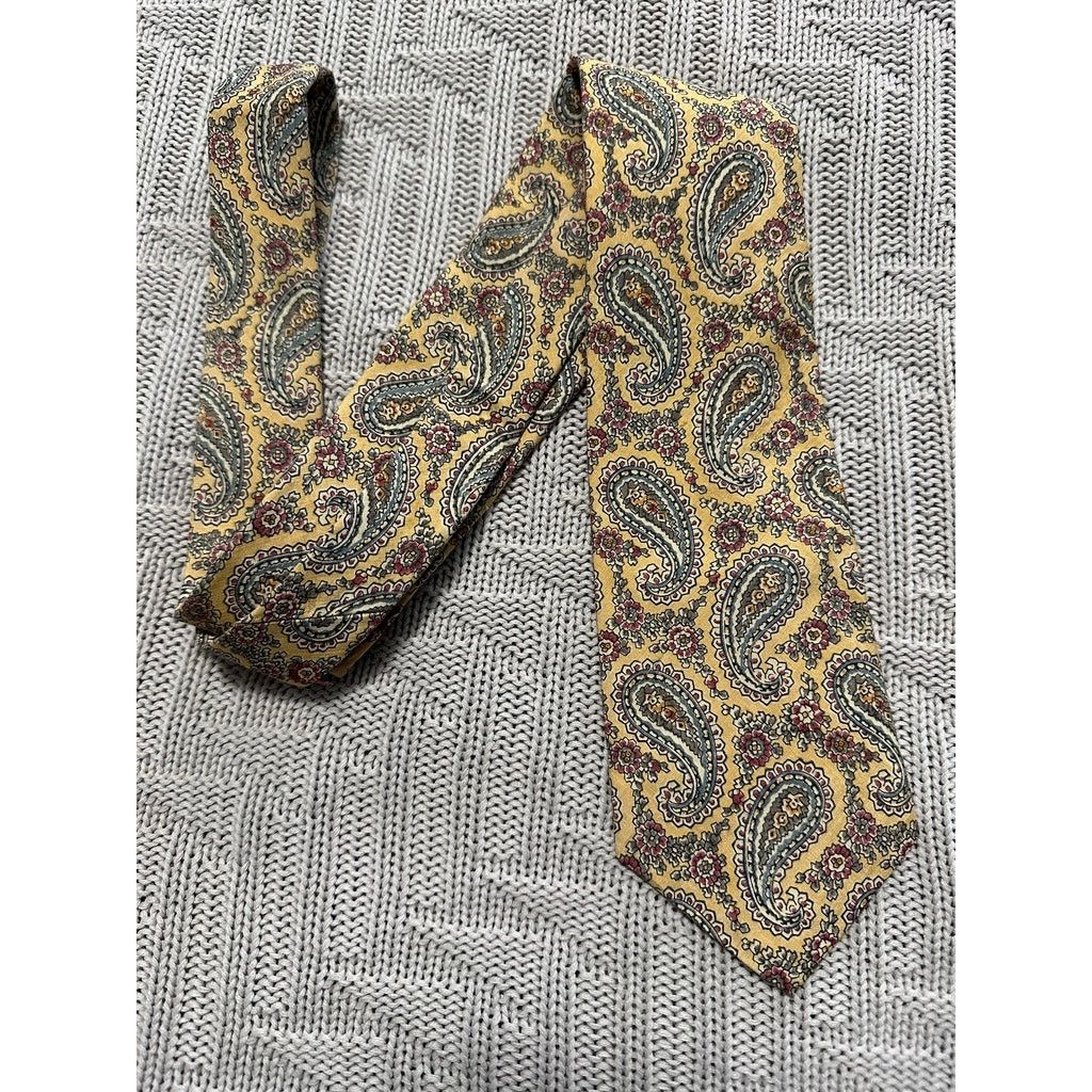 Liberty London Vintage Liberty of London yellow paisley silk tie Size ONE SIZE - 1 Thumbnail
