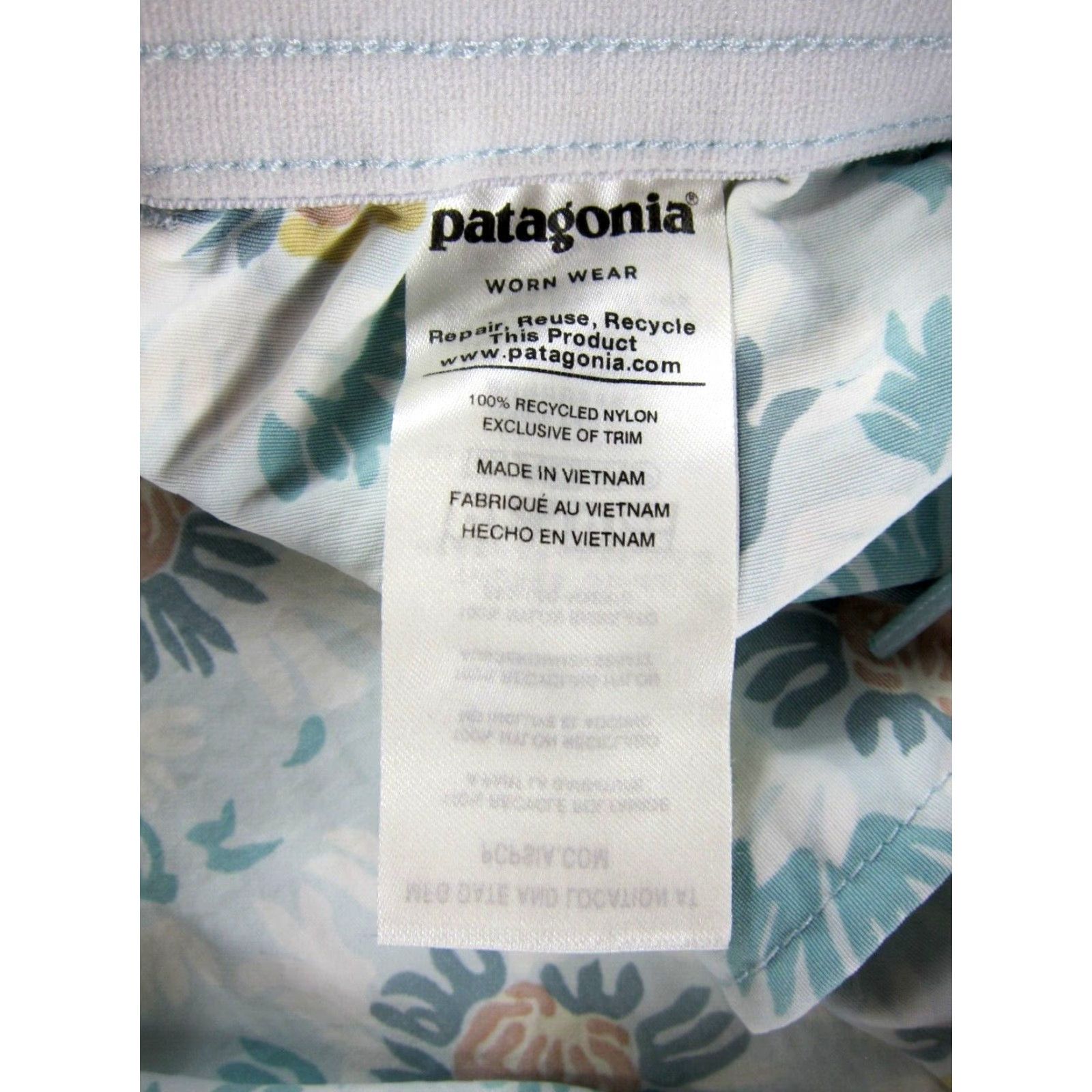Patagonia Patagonia Nylon Blue White Orange Yellow Floral Run Workout Gym Short Woman M Size 32" / US 10 / IT 46 - 5 Thumbnail