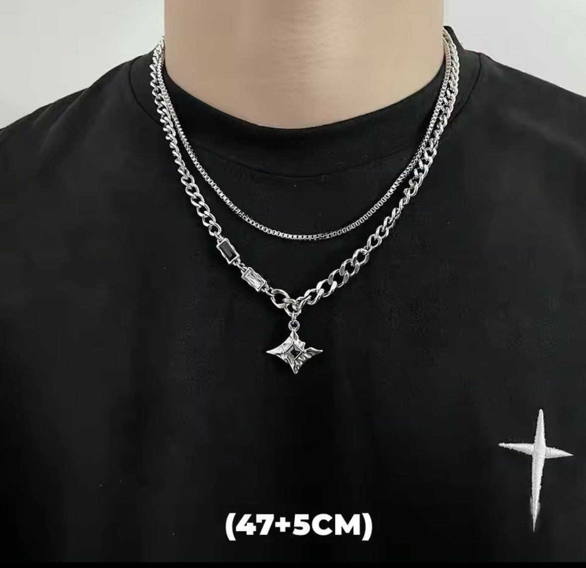 Other Unisex double layer star necklace Size ONE SIZE - 3 Thumbnail
