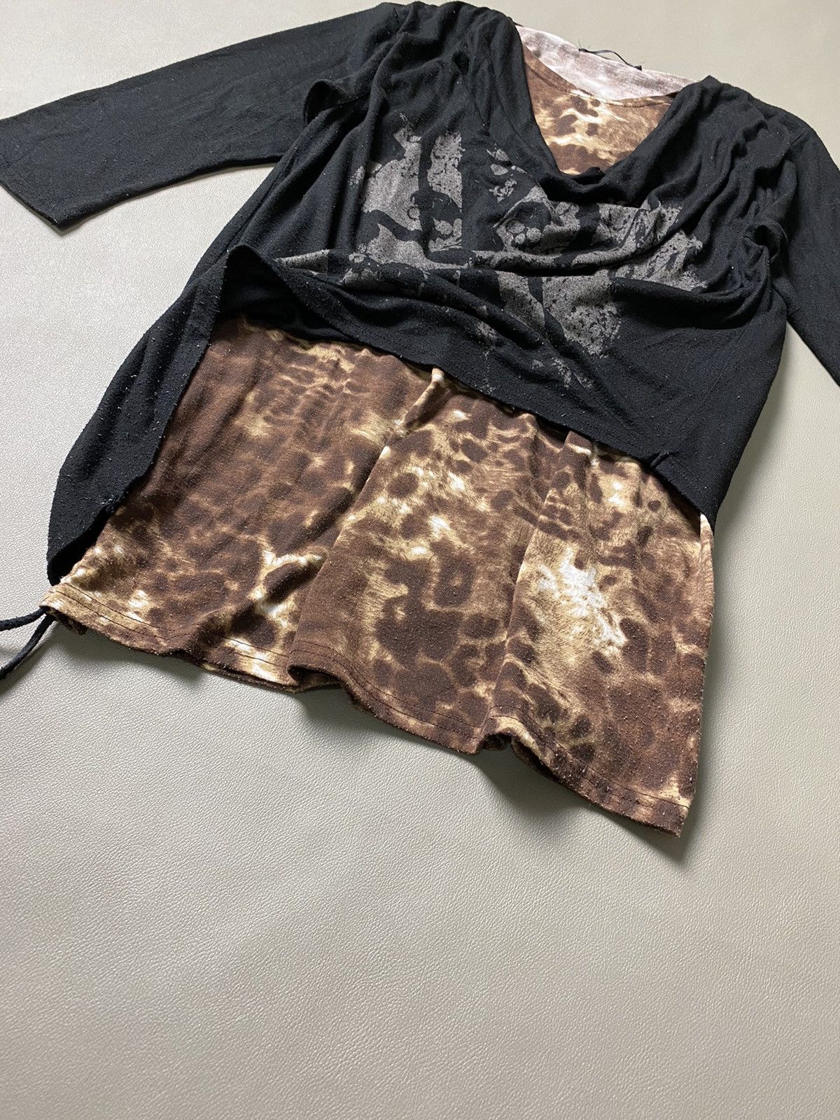 14th Addiction × Japanese Brand × KMRii Gothic Japanese Double Layer Asymmetrical Tshirt Size US M / EU 48-50 / 2 - 3 Thumbnail